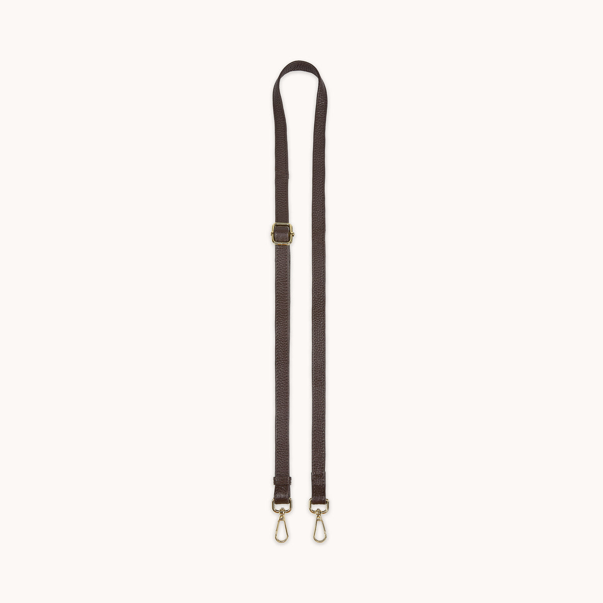 Coffee Brown Leather Bag Strap