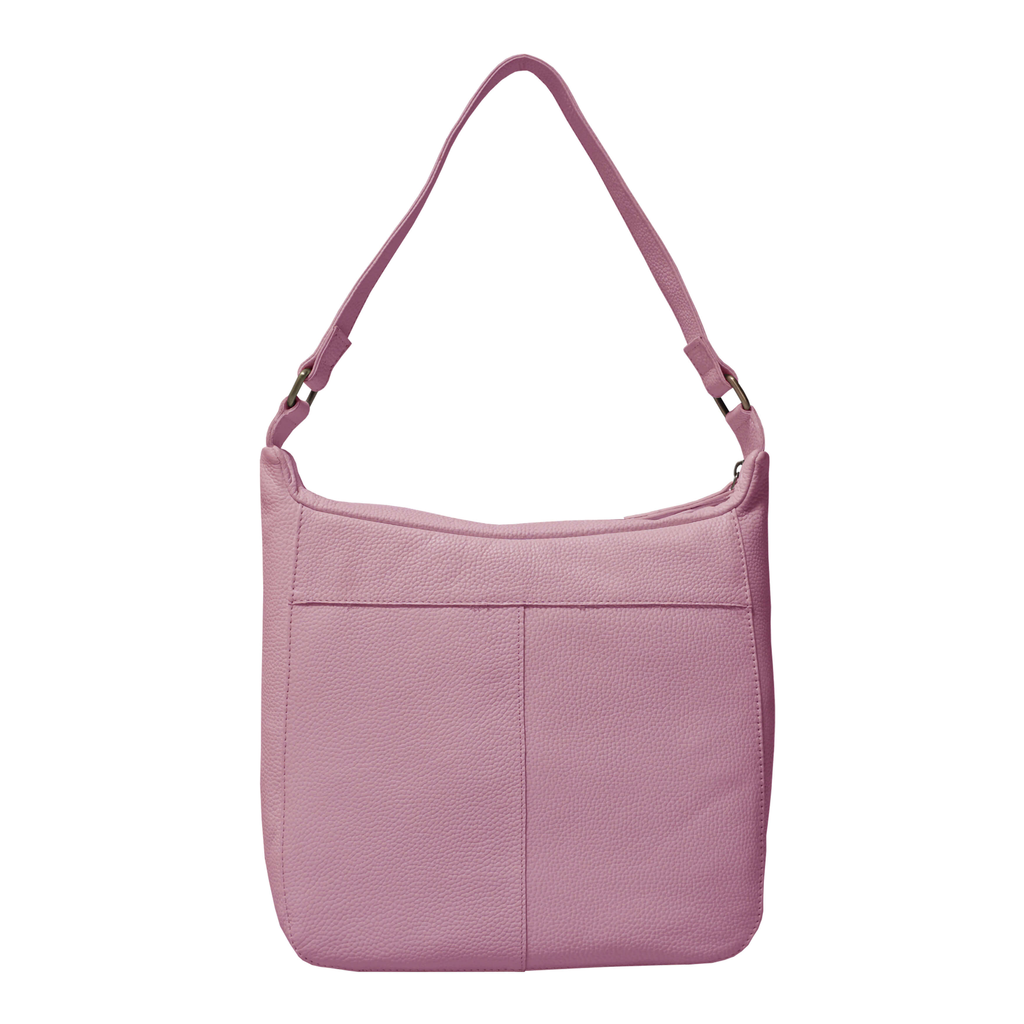 'BIANCA' Pale Pink Pebble Grain Leather Slouchy Hobo Bag