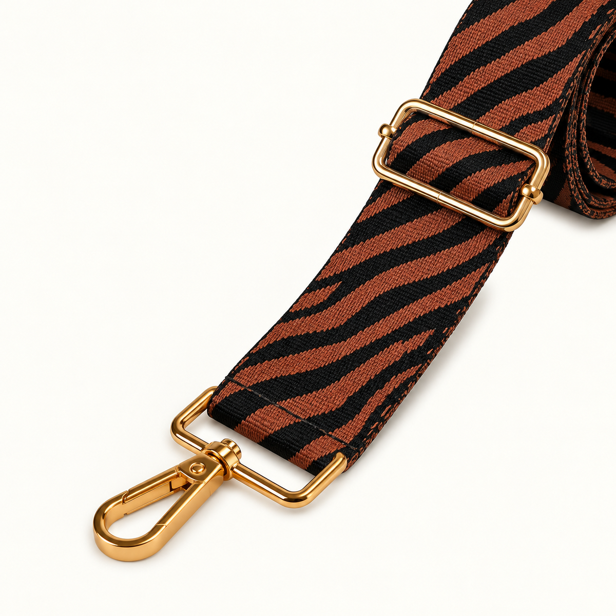 Rusty Brown Zebra Bag Strap