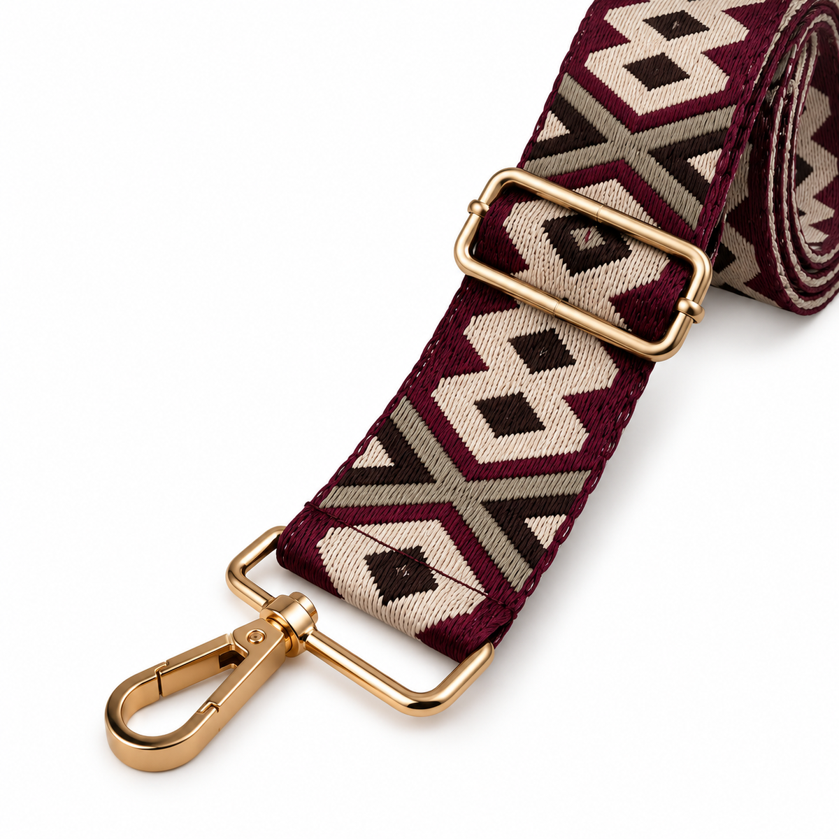 Burgundy Diamond Bag Strap