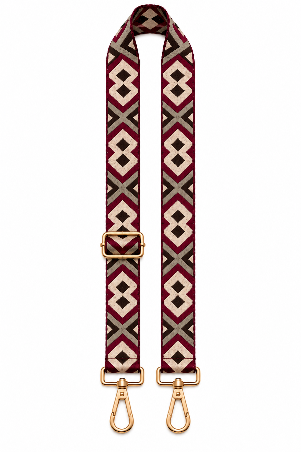 Burgundy Diamond Bag Strap
