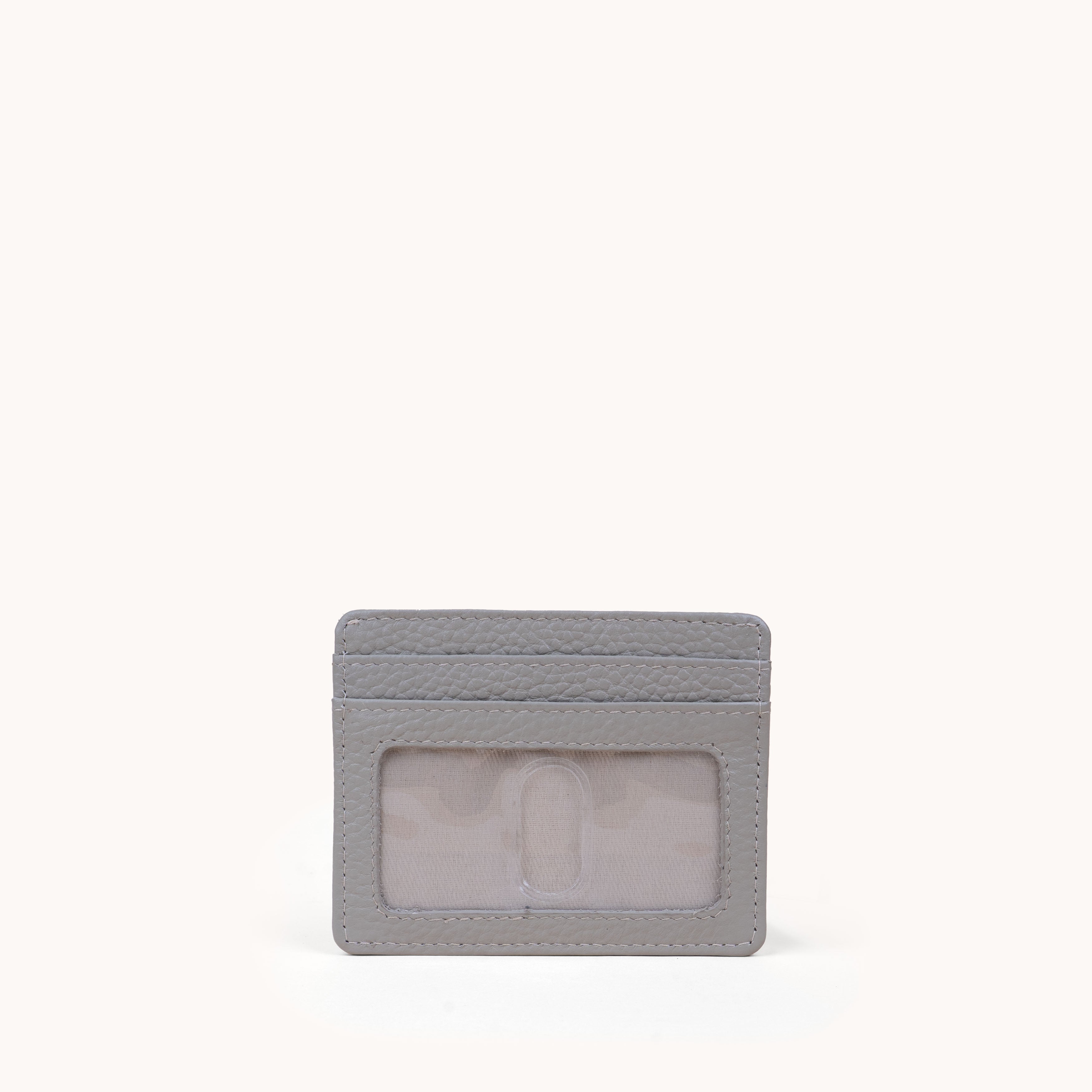 'CALI' Fog Grey Real Leather RFID Cardholder
