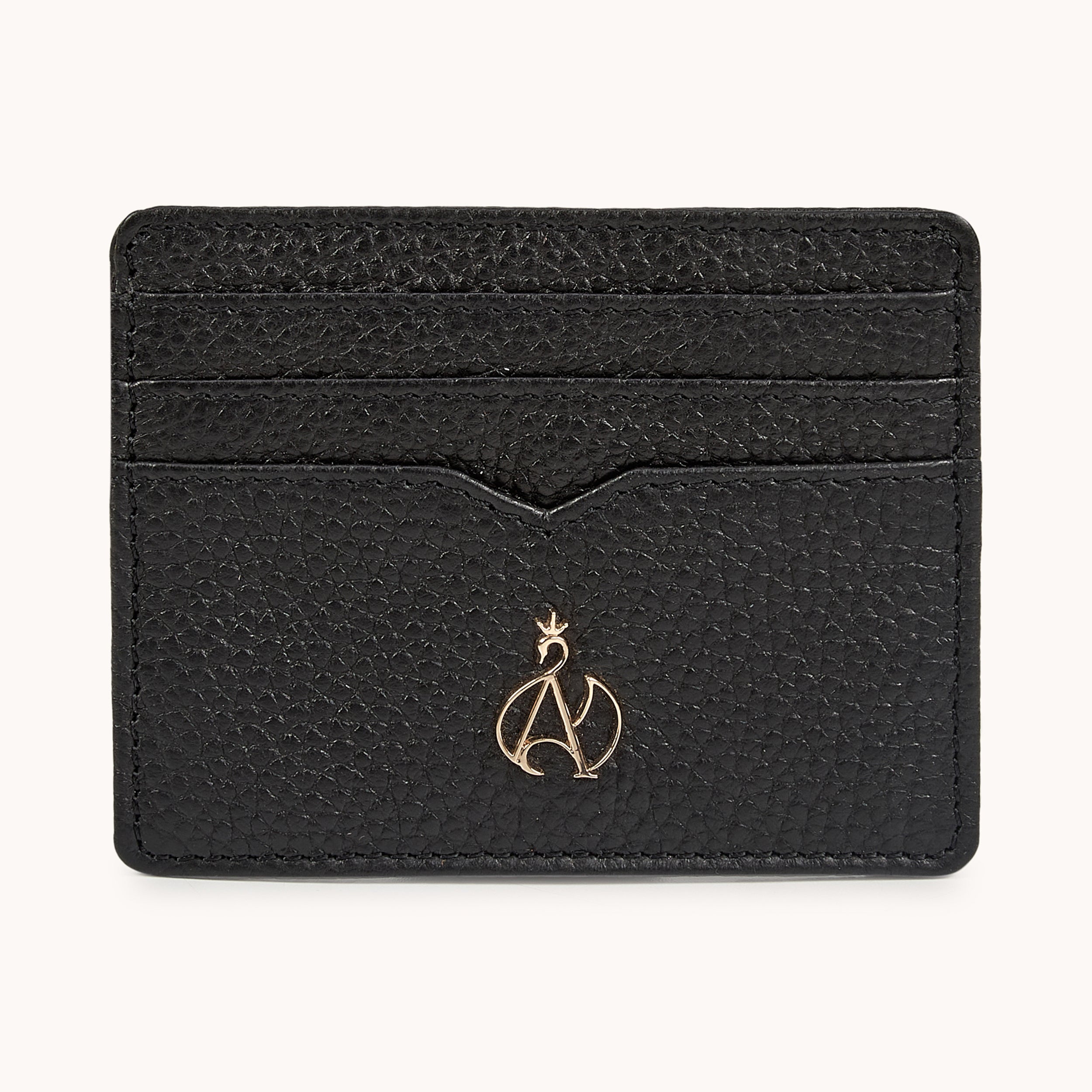'SAVILE' Black Real Leather RFID Cardholder