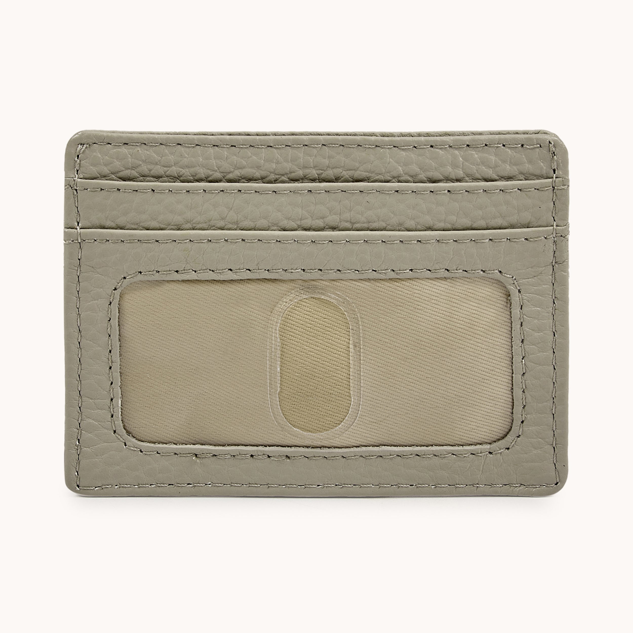 'SAVILE' Fog Grey Real Leather RFID Cardholder