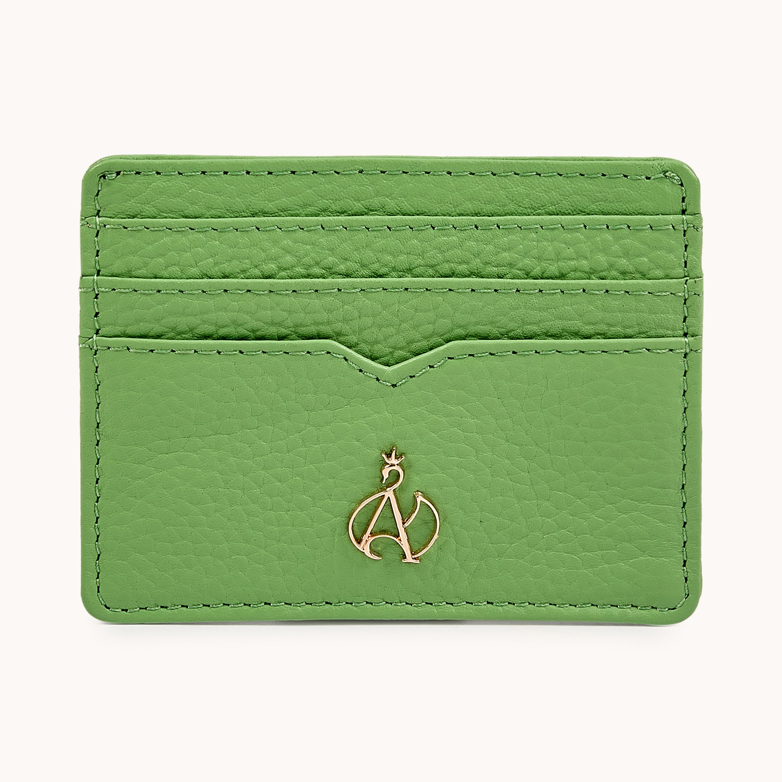 'SAVILE' Matcha Green Real Leather RFID Cardholder