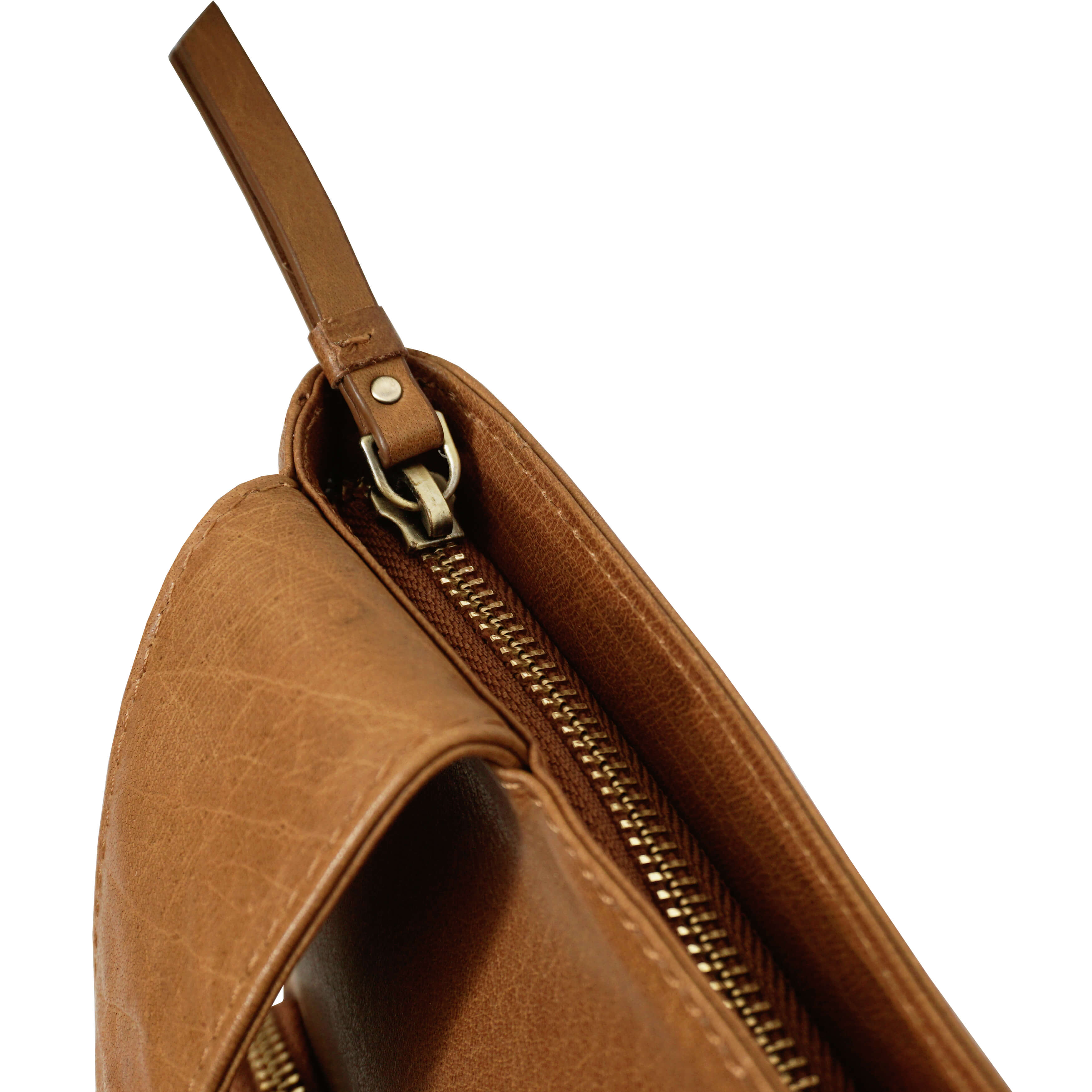 'CANARY' Tan Vintage Leather Crossbody bag
