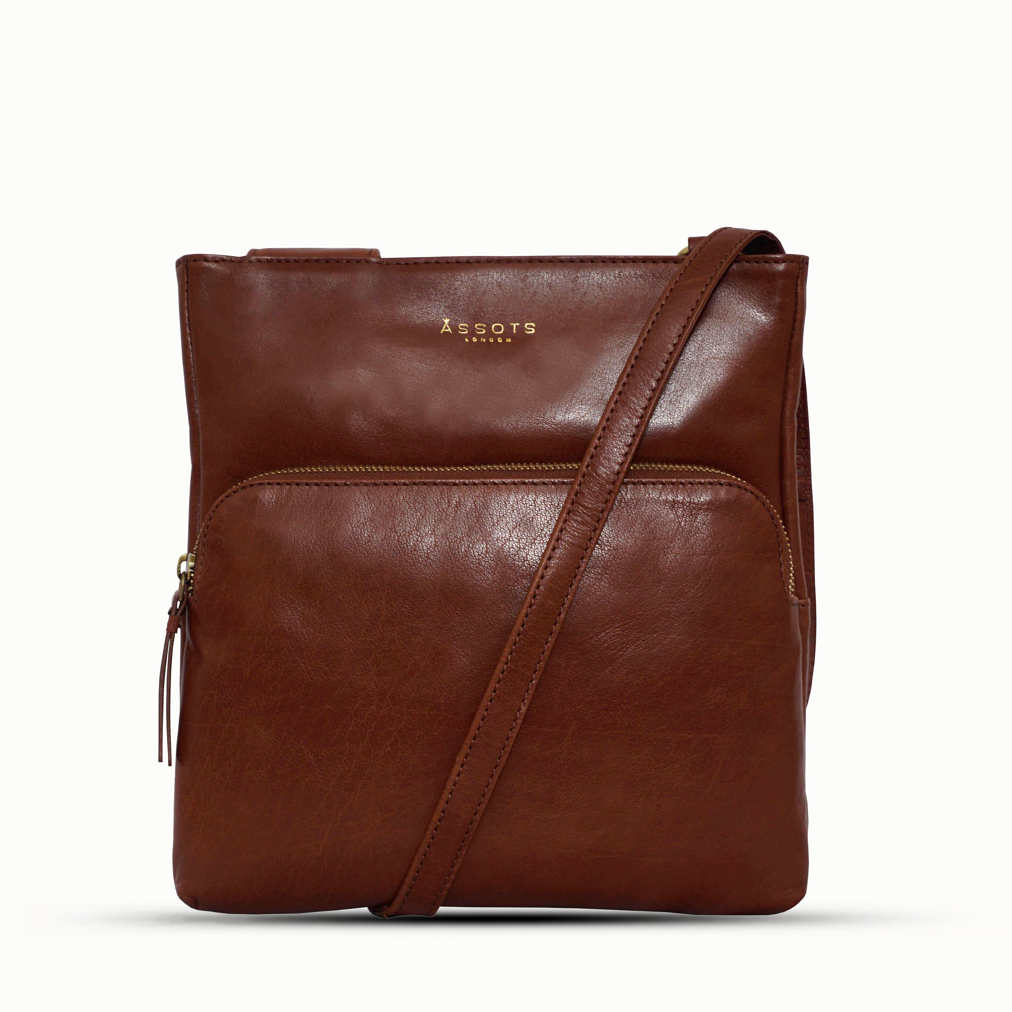 'CANARY' Brown Vintage Leather Crossbody bag