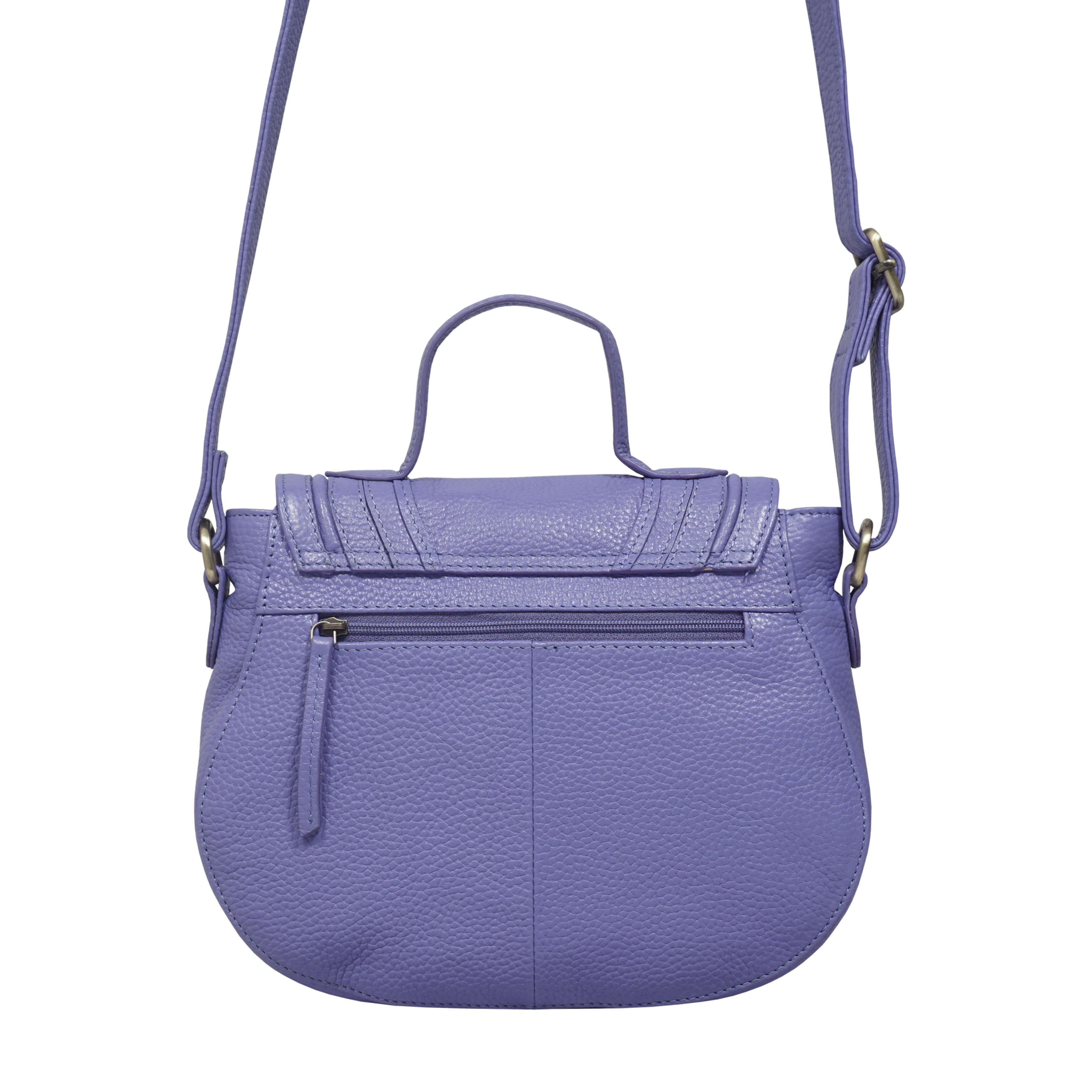 'CARMEL' Violet Blue Real Leather Shoulder Crossbody Bag