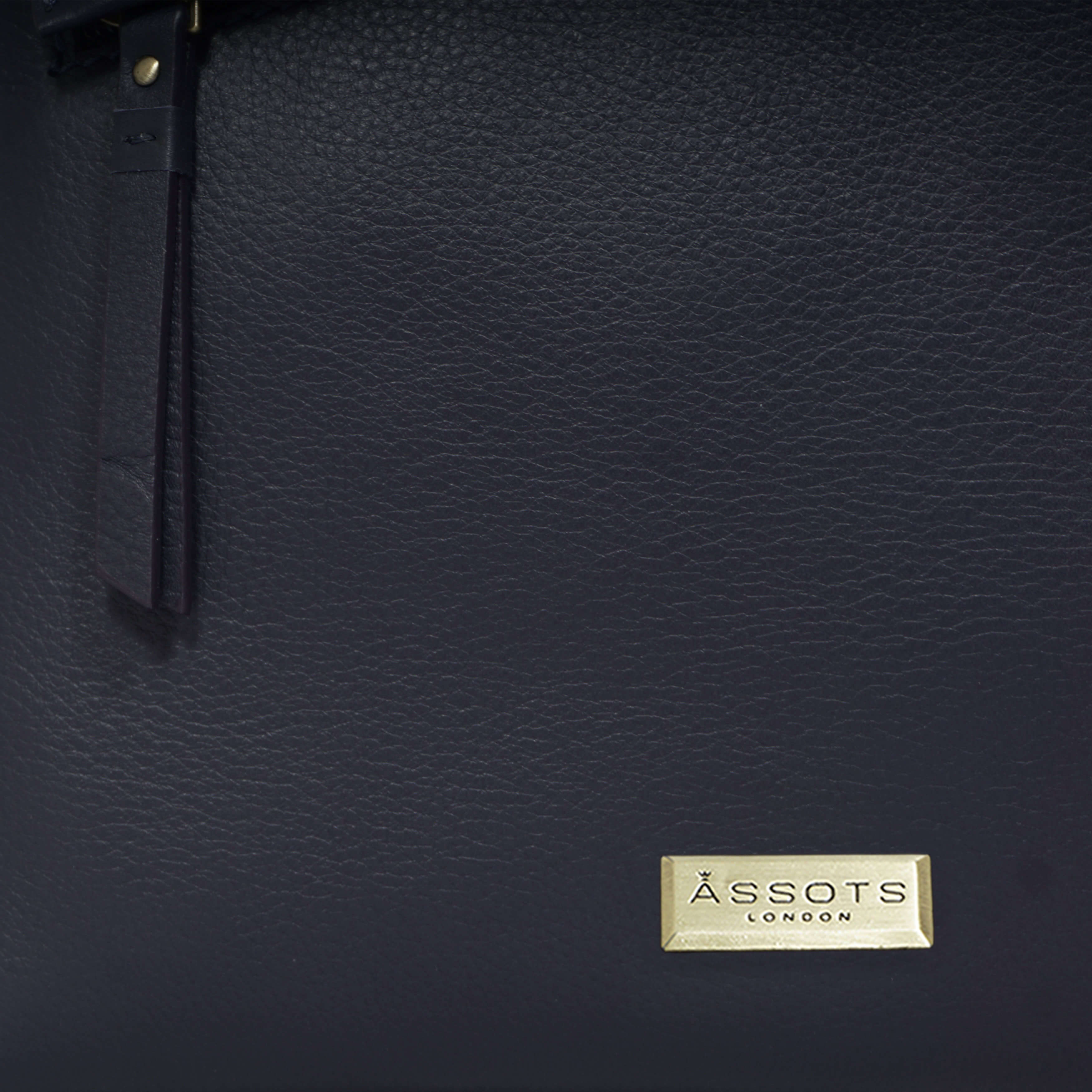 'FLORENCE' Navy Pebble Grain Leather Crossbody Sling Bag