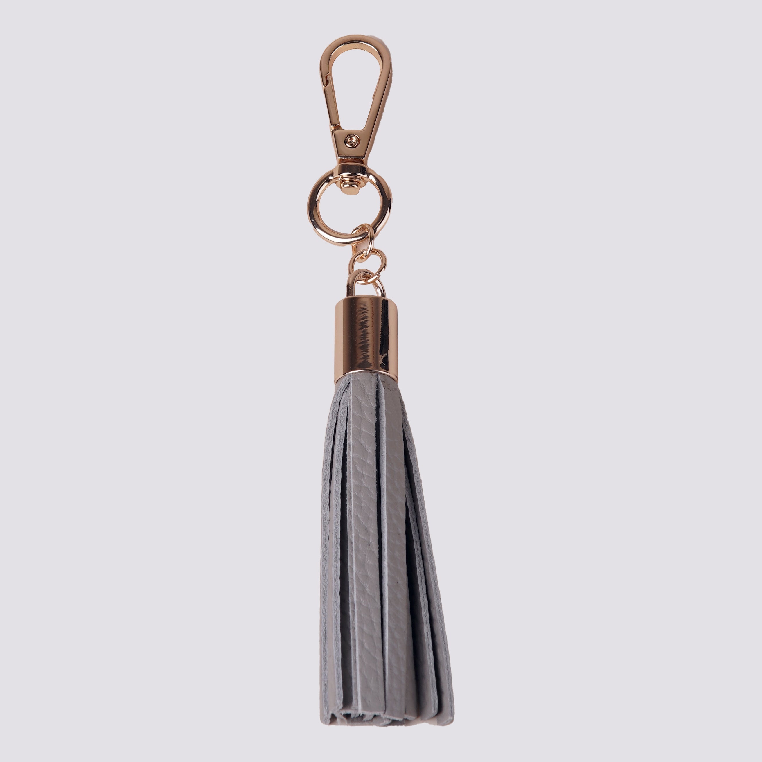 The Grey Genuine Leather Gold Tassel