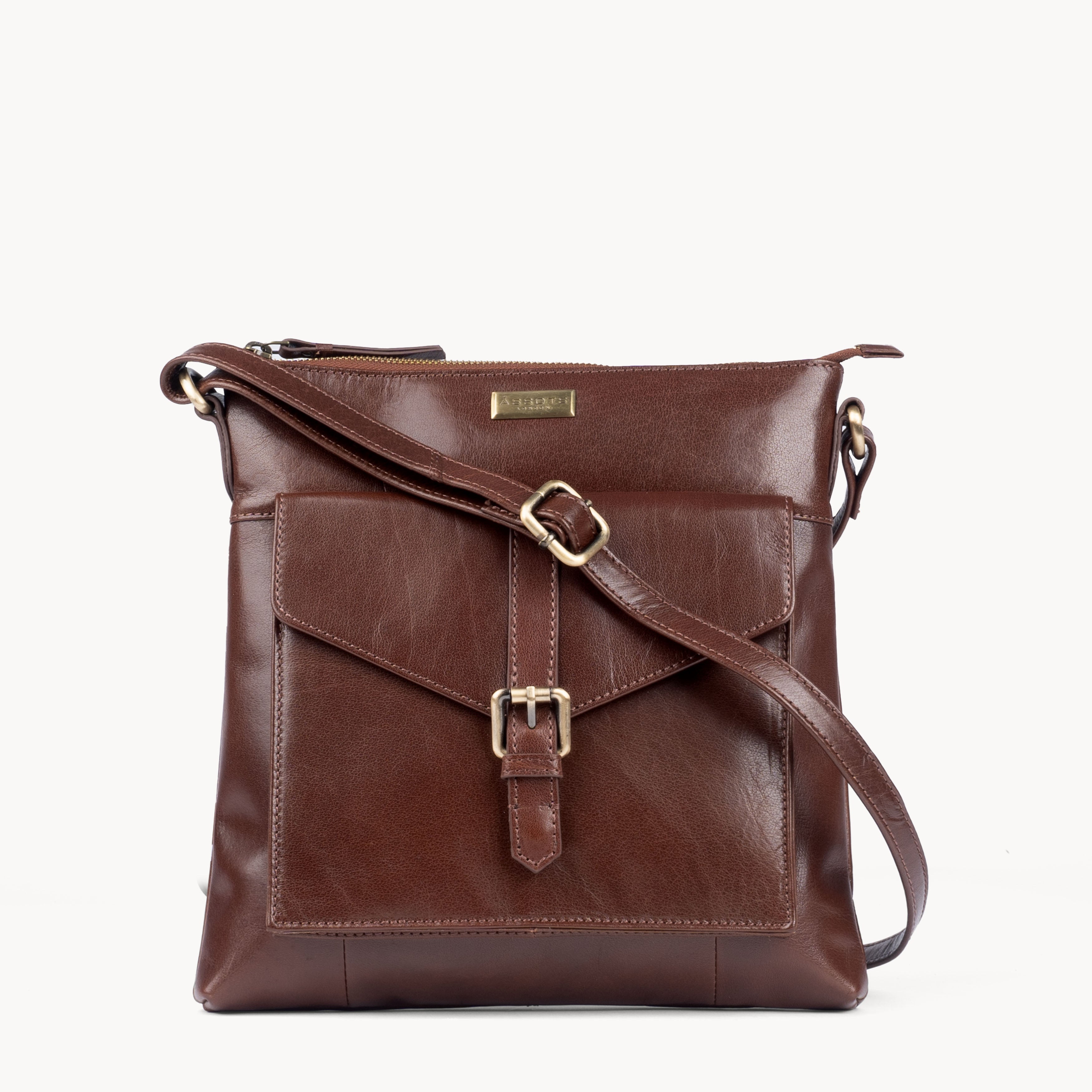 'HOXTON' Brown Vintage Leather Crossbody Shoulder Sling Bag
