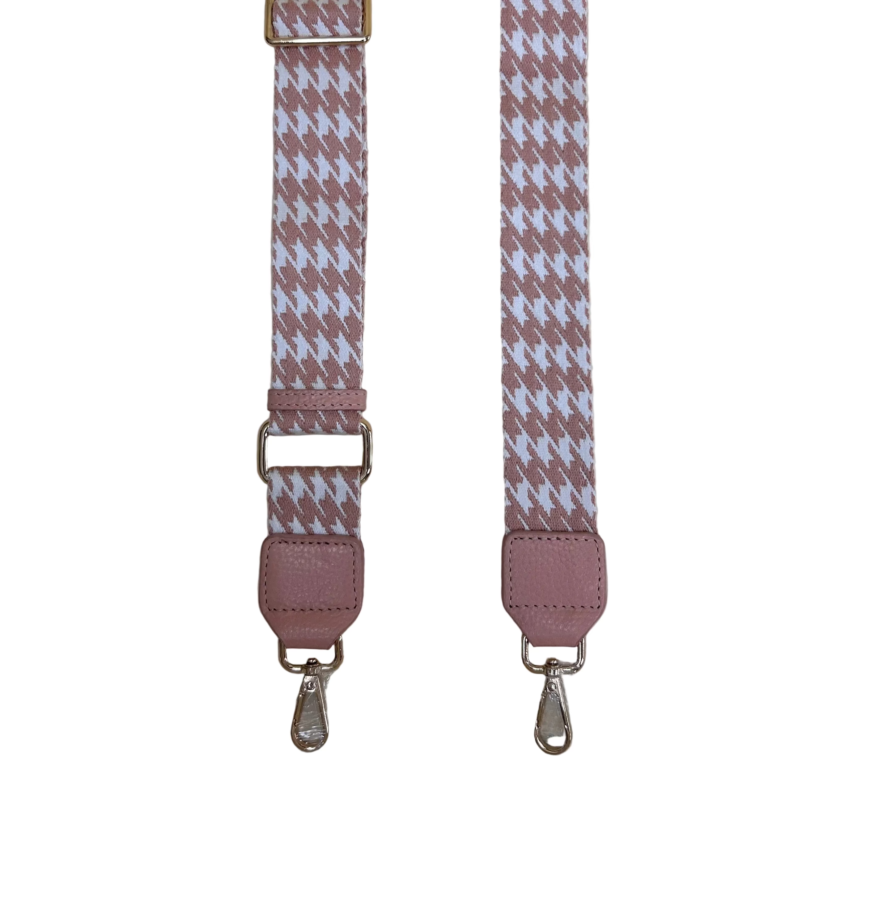 'HOUNDSTOOTH' Tan Crossbody Strap