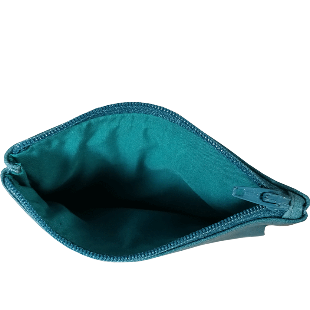 'Poppy' Ocean Blue Full Grain Leather Zip Top Coin Purse