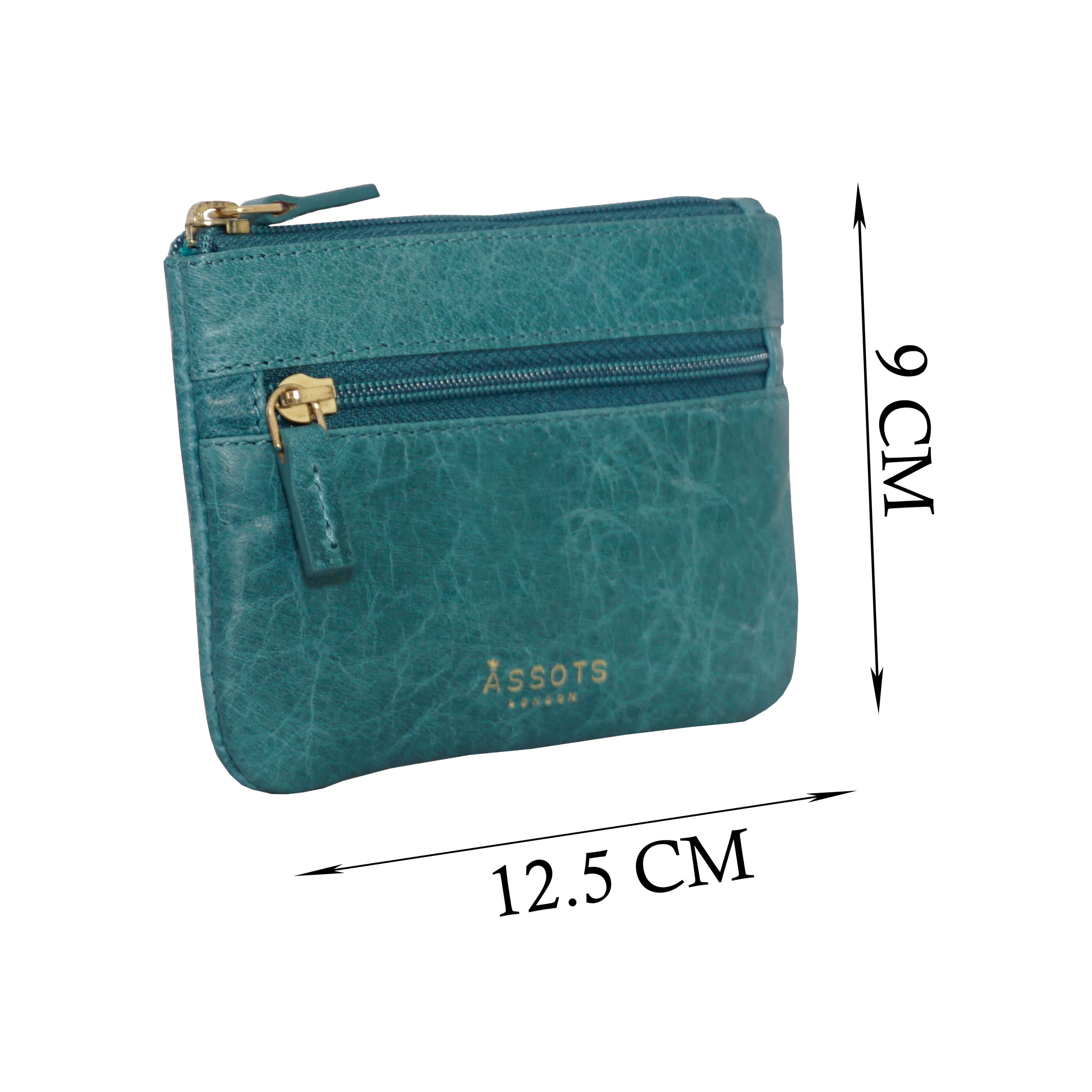 'MARY' Ocean Blue Soft Small Leather Coin Purse