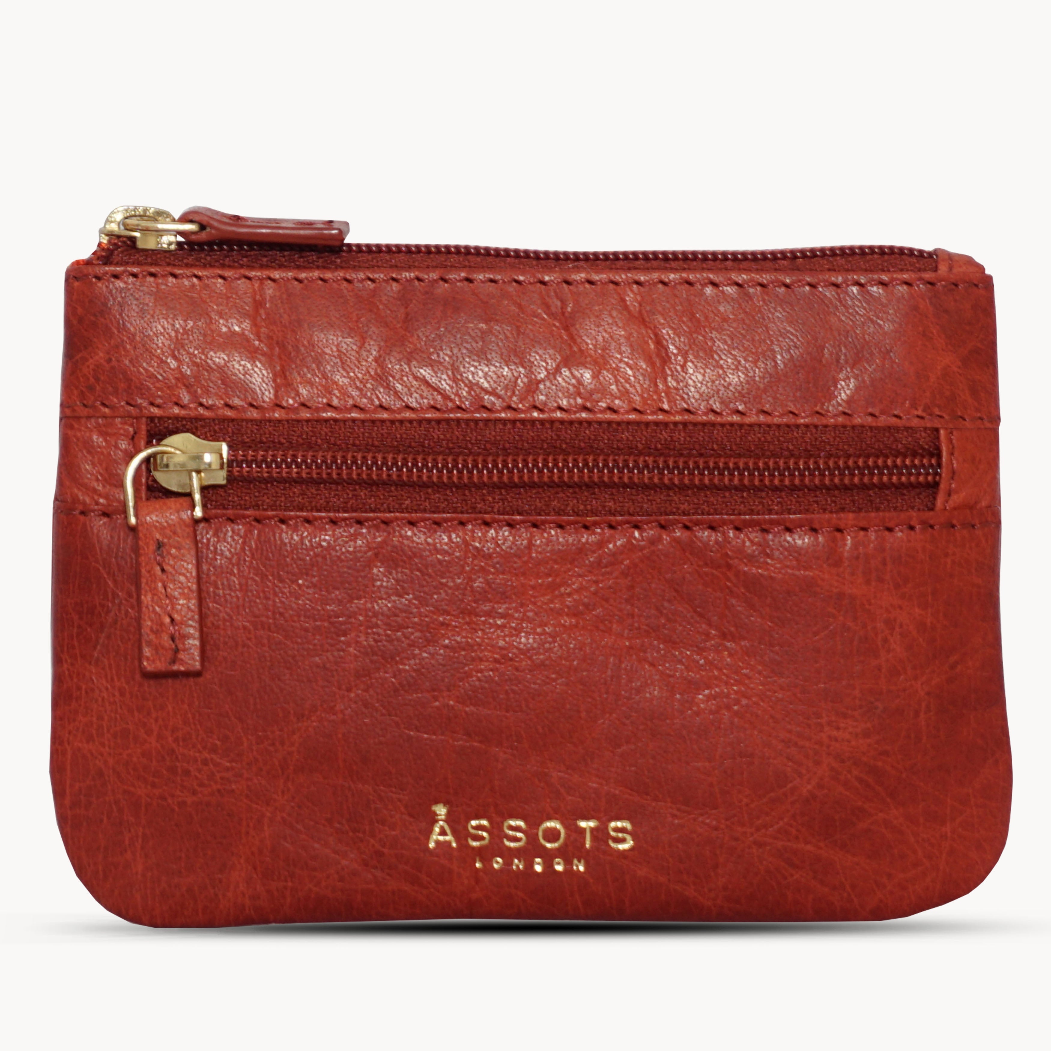'MARY' Red Soft Small Leather Coin Purse
