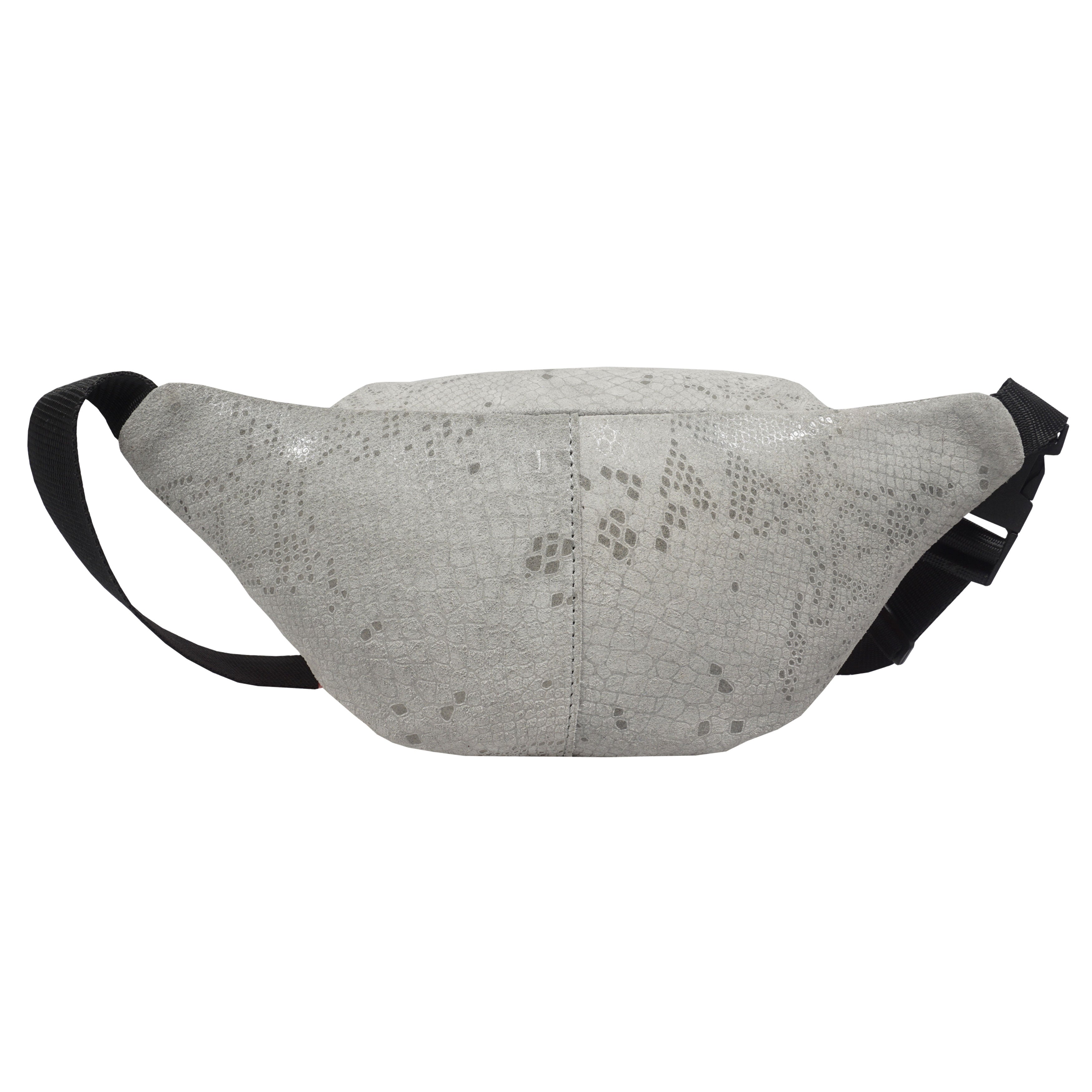 'NOAH' Grey Python Snake Leather Bum Belt Bag