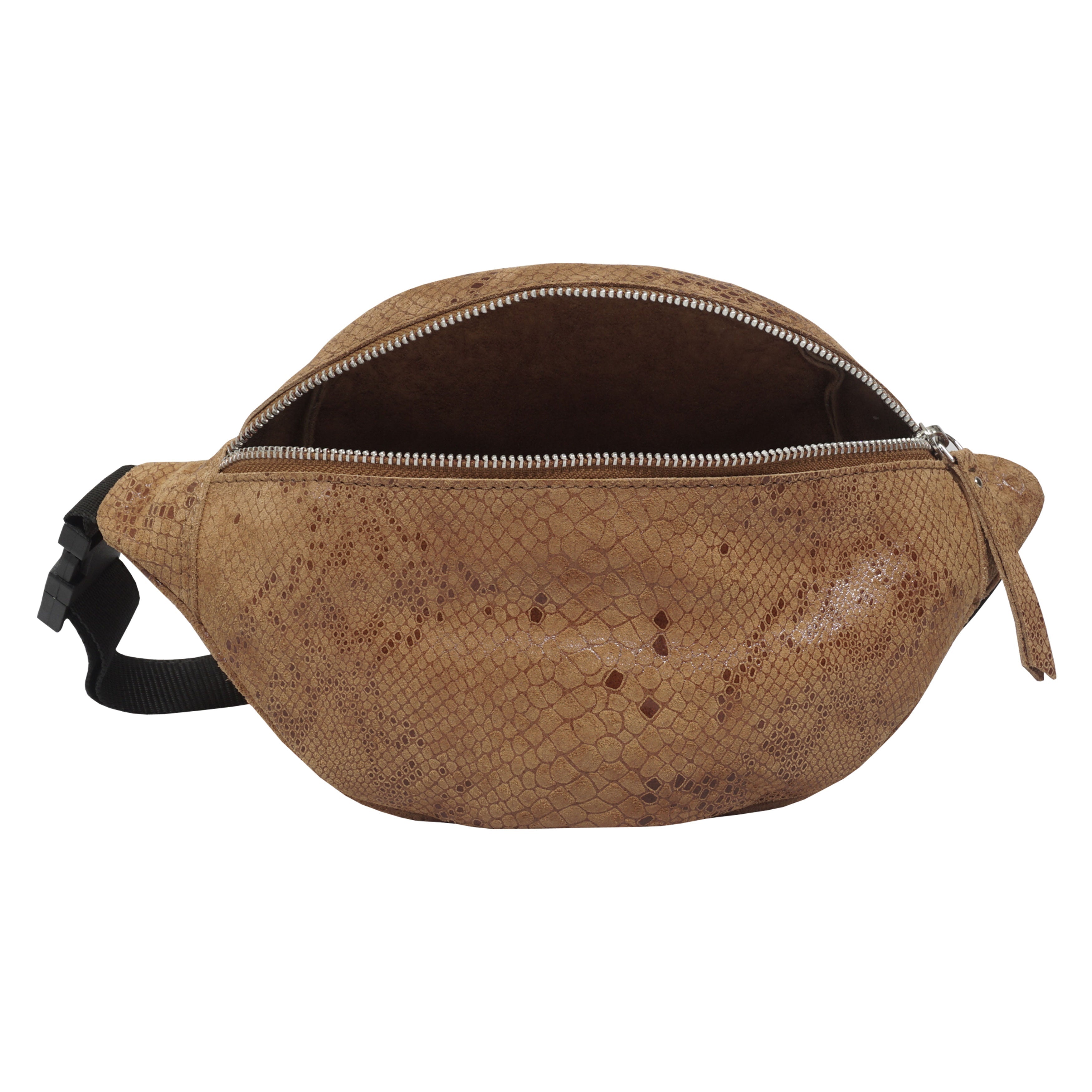 'NOAH' Tan Snake Leather Bum Belt Bag