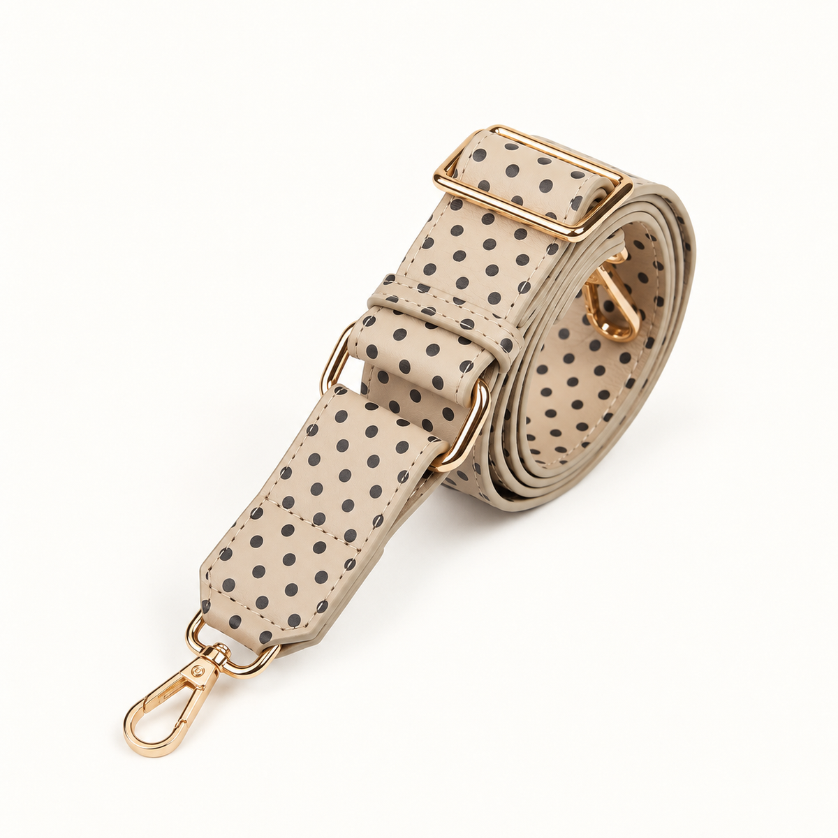 Polka Dot Leather Bag Strap