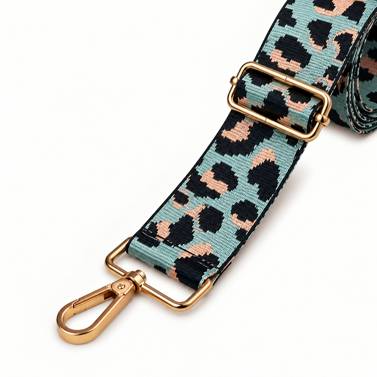 Mint Leopard Bag Strap
