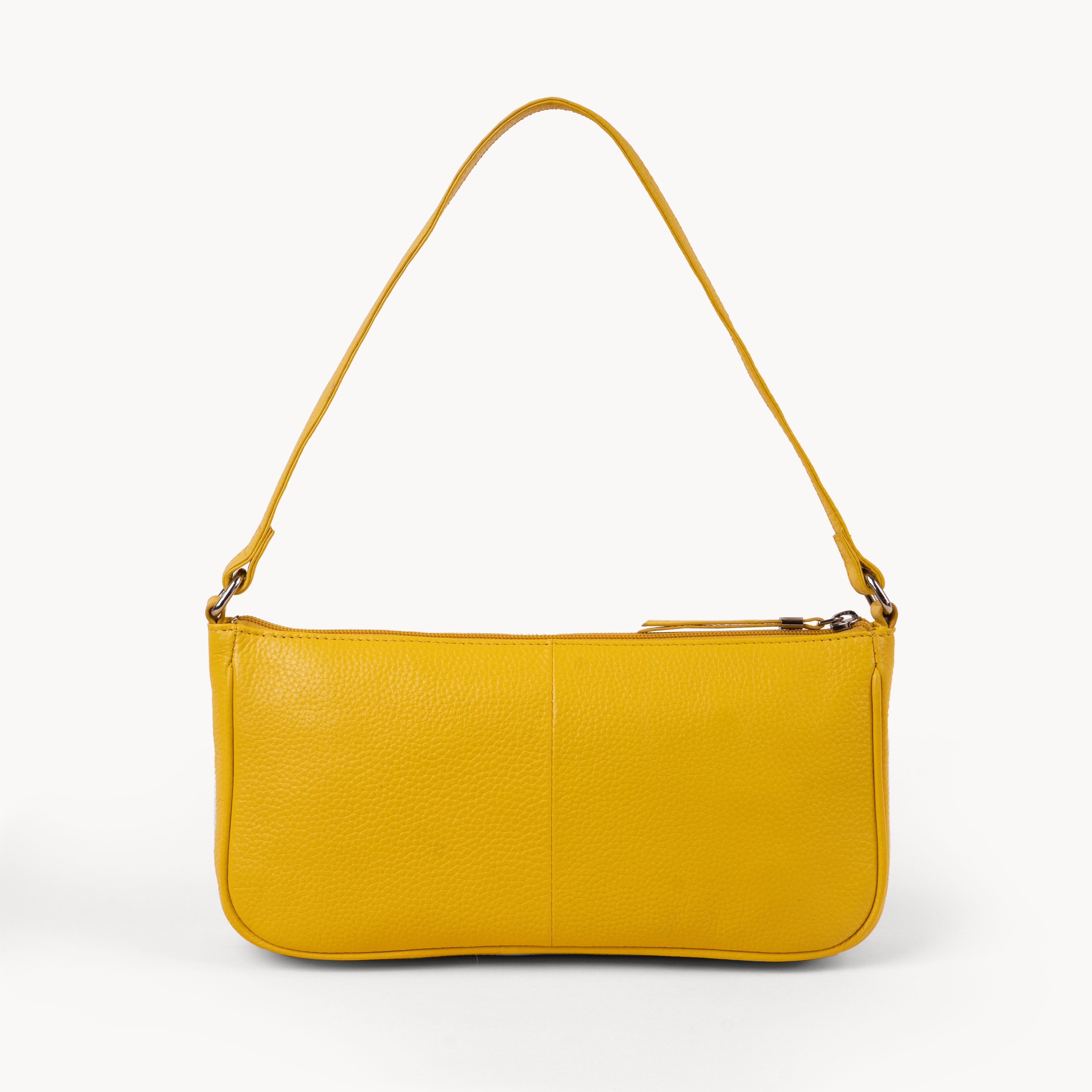 'ZARA' Sunflower Pebble Grain Real Leather Shoulder Bag