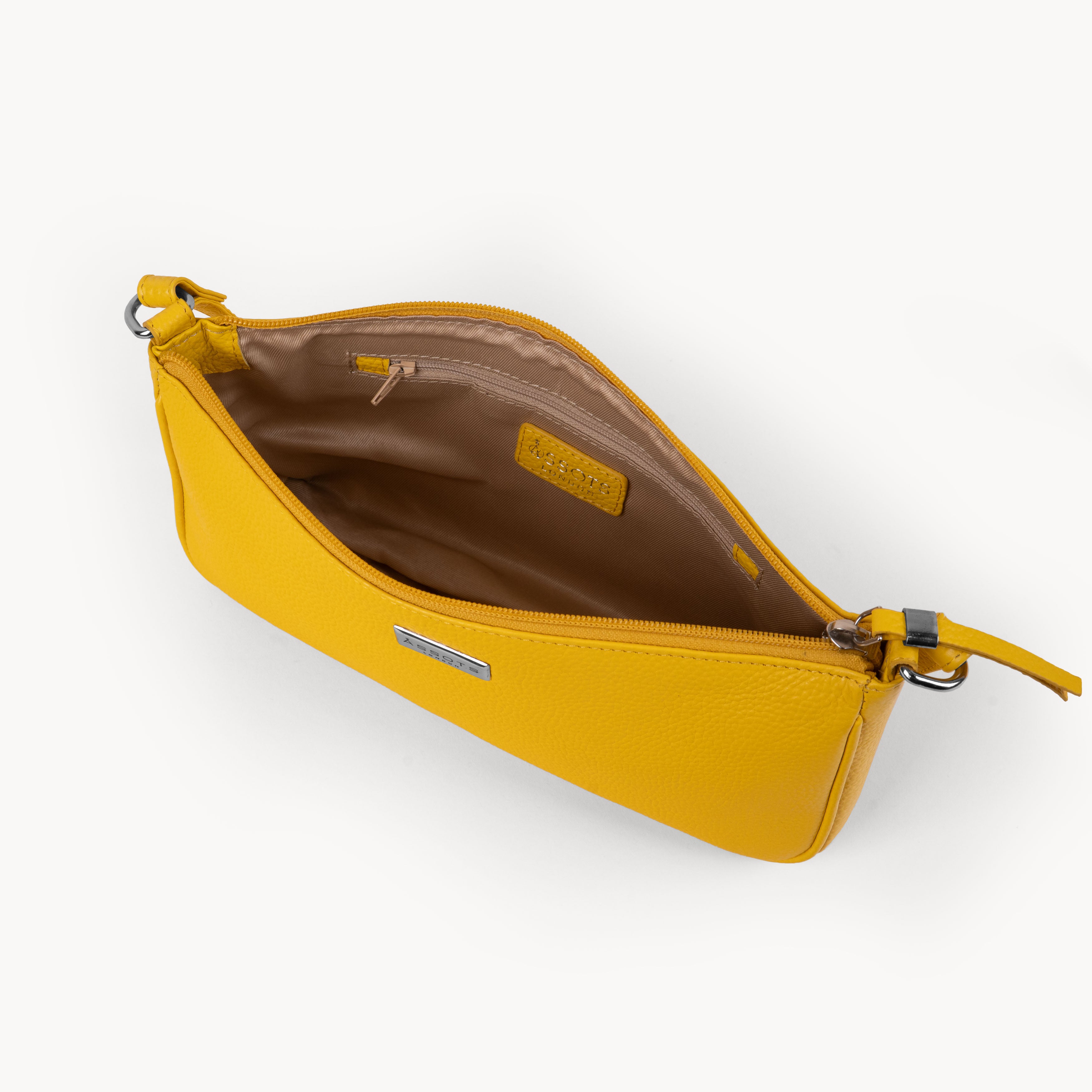 'ZARA' Sunflower Pebble Grain Real Leather Shoulder Bag