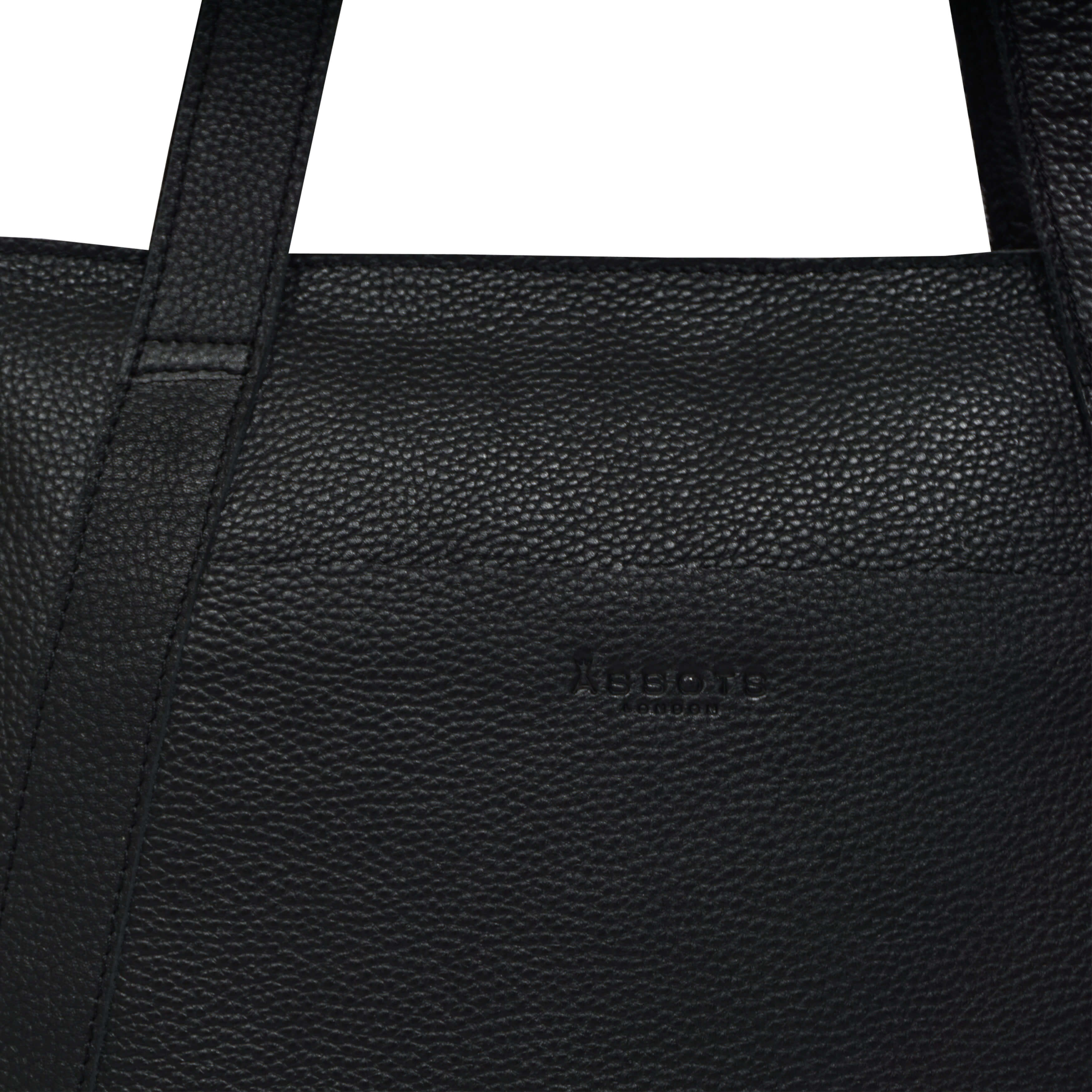 'Barbara' Black Soft Full Grain Leather Tote Bag