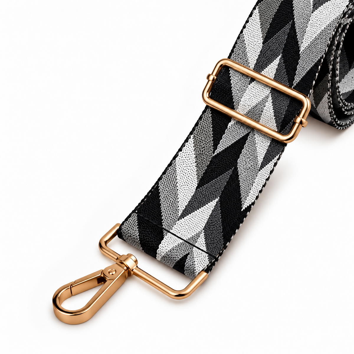 Grey Harlequin Bag Strap