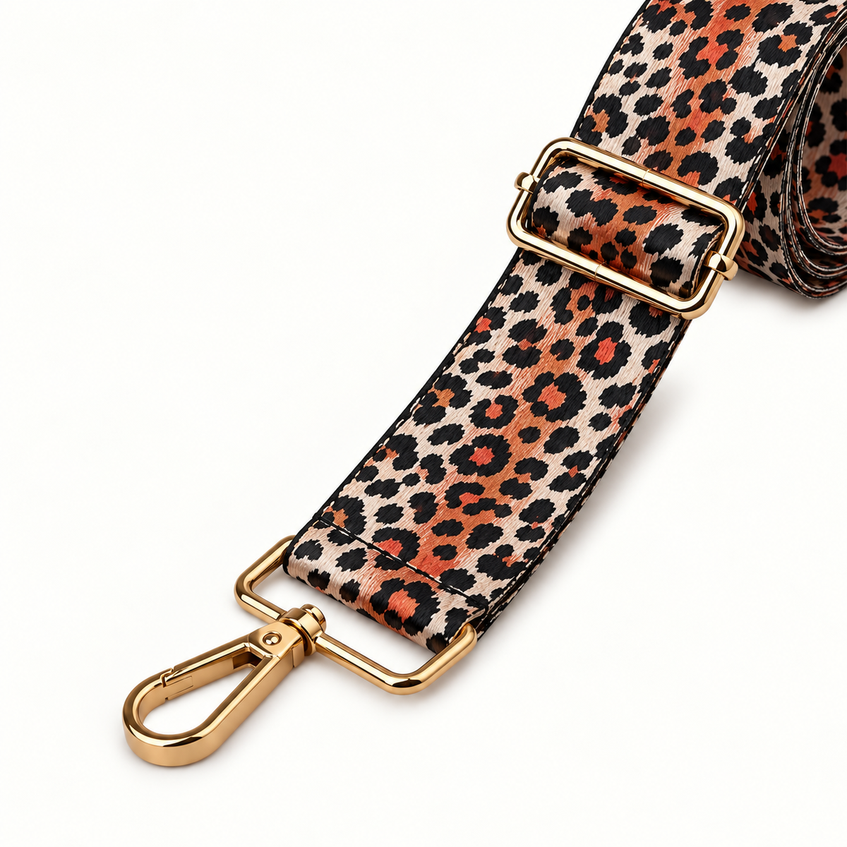 Orange Leopard Bag Strap