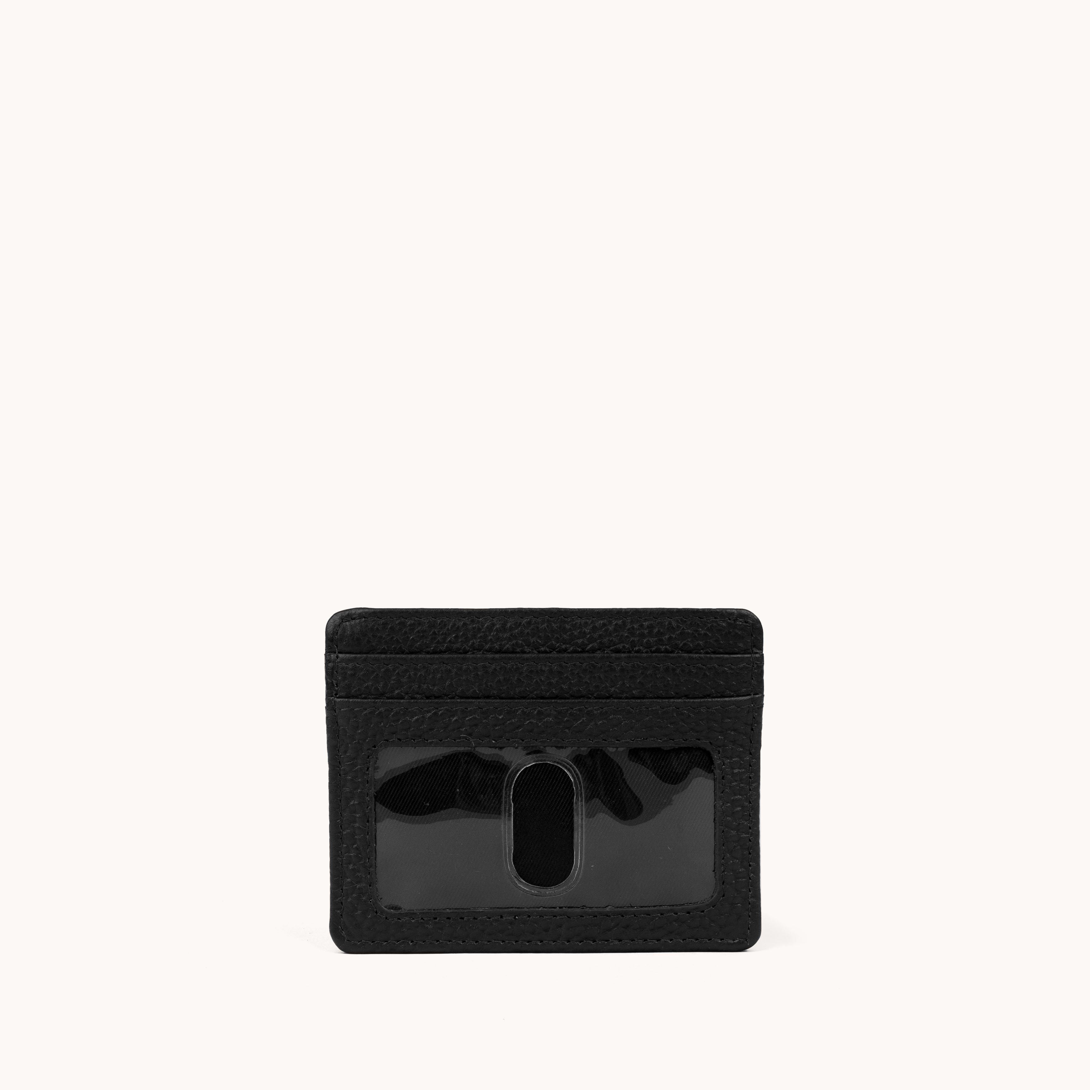 'CALI' Black Real Leather RFID Cardholder