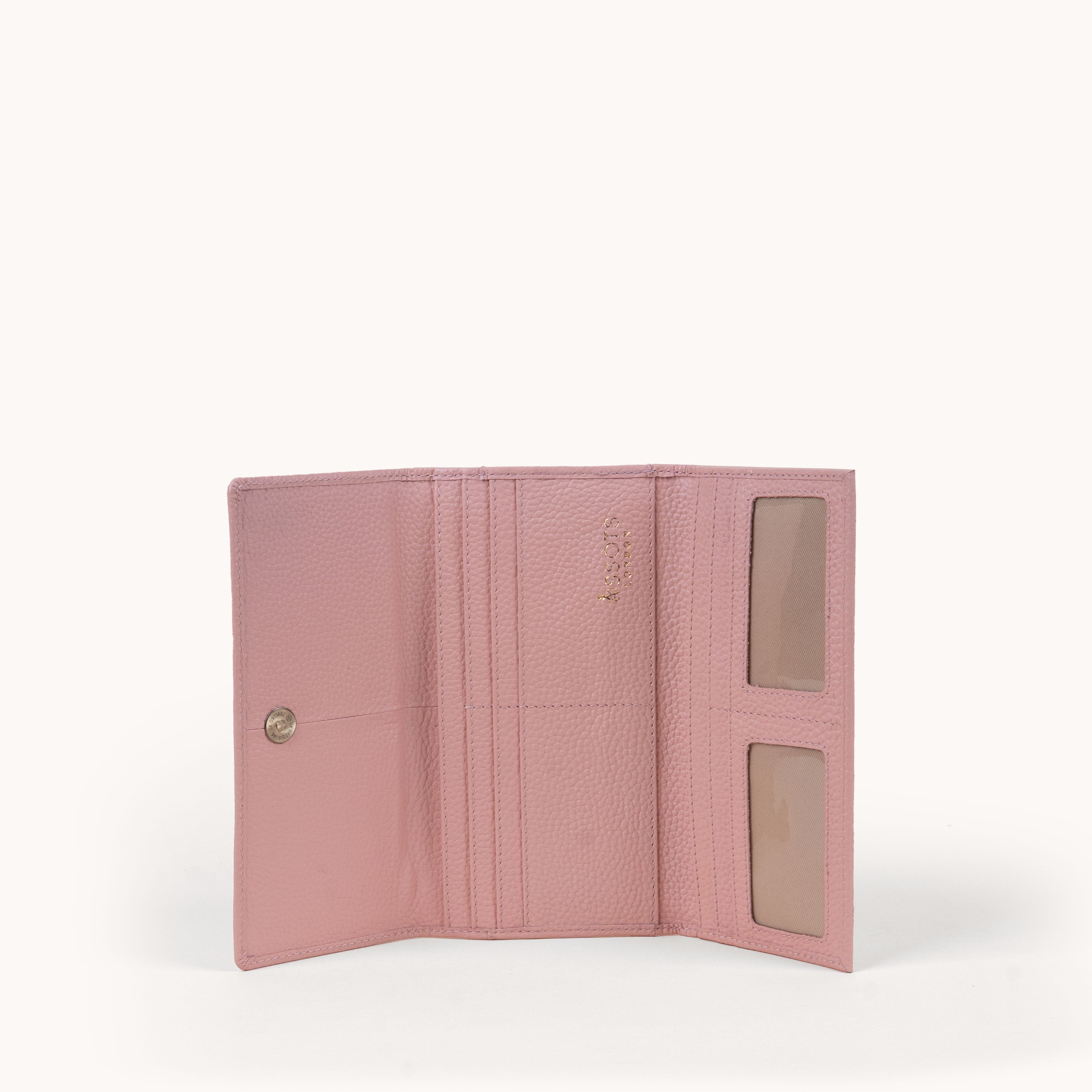 'CLAIRE' Peach Pebble Grain Real Leather Crossbody Bag