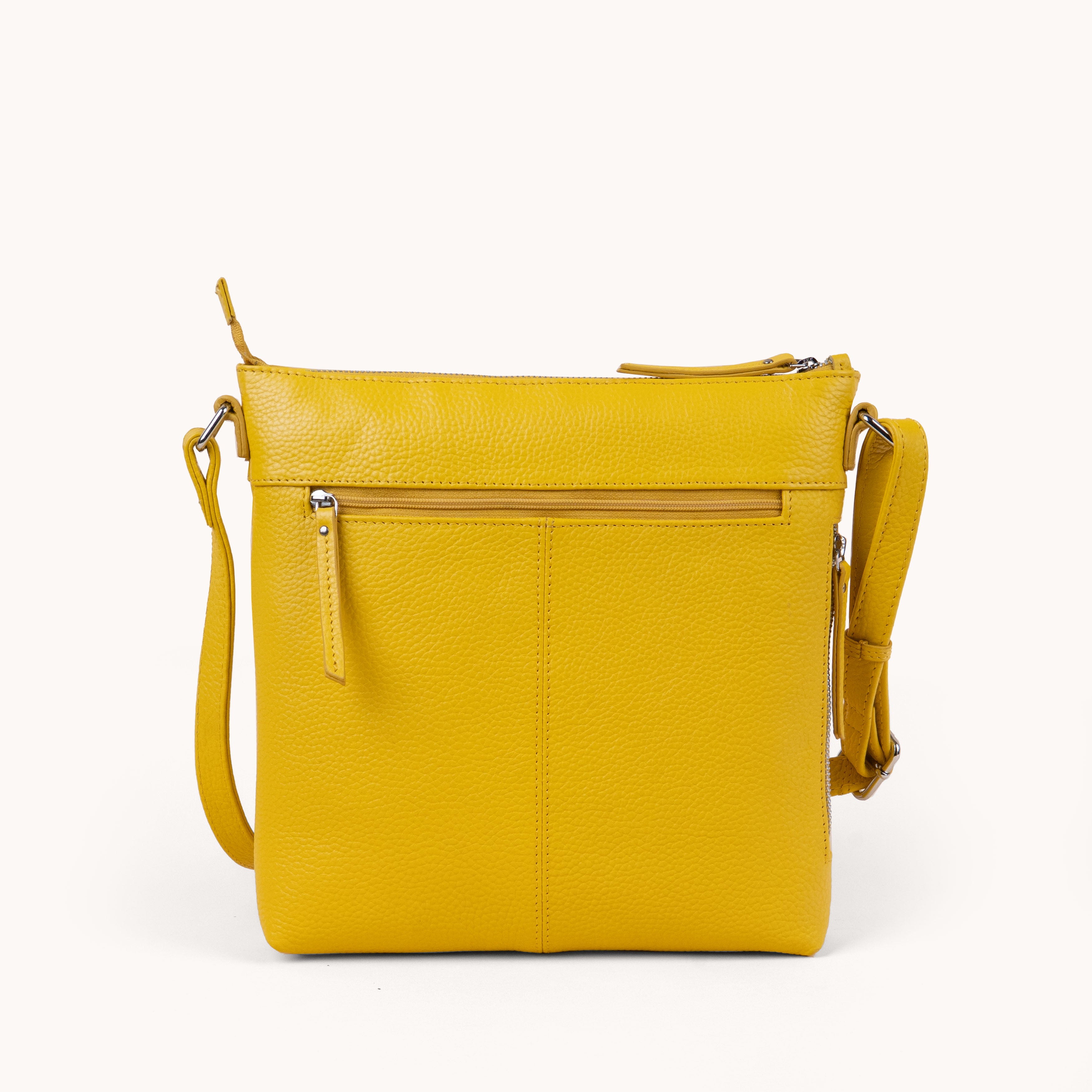 'CORI' Sunflower Pebble Grain Real Leather Crossbody Bag
