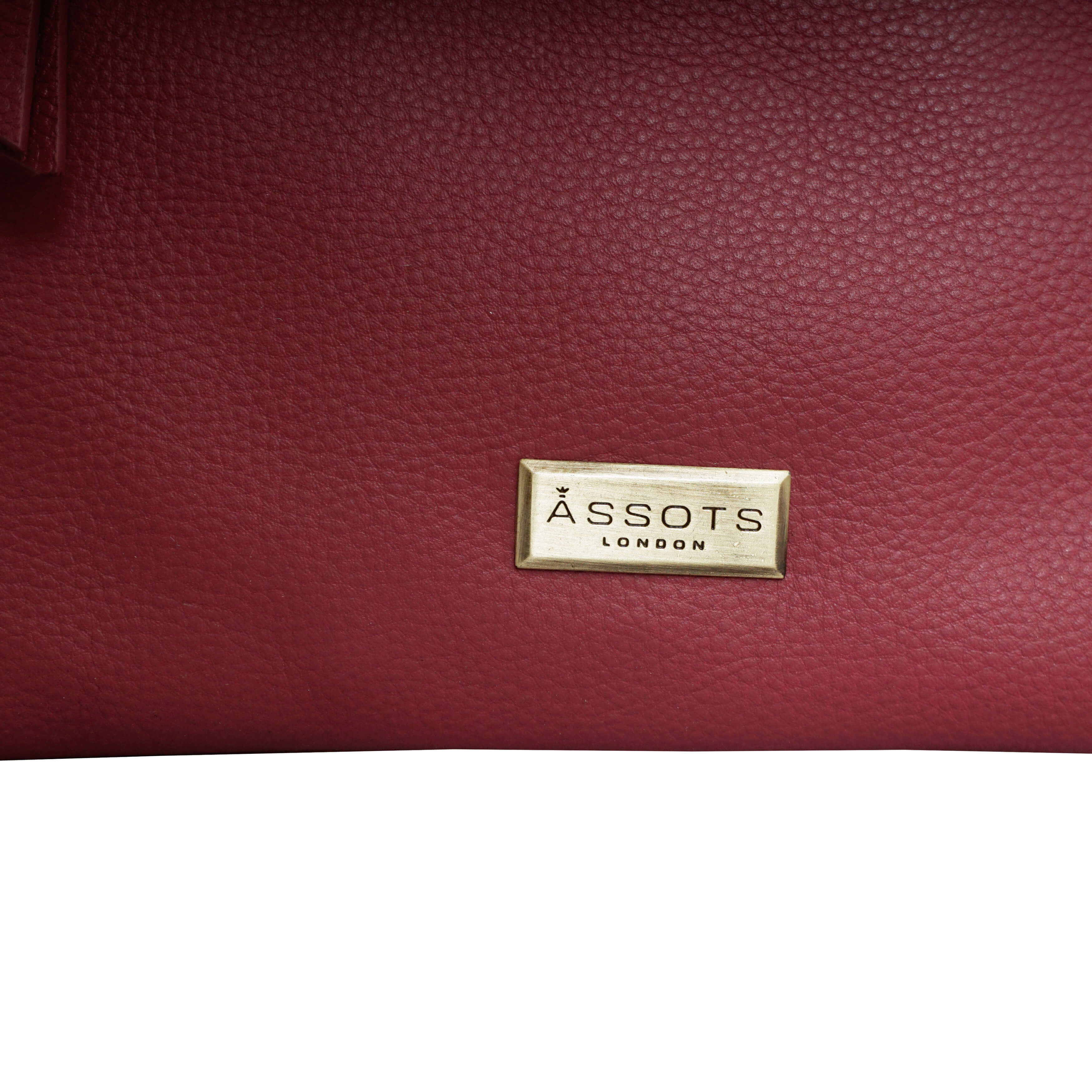 'FLORENCE' Carmine Pink Pebble Grain Leather Crossbody Bag