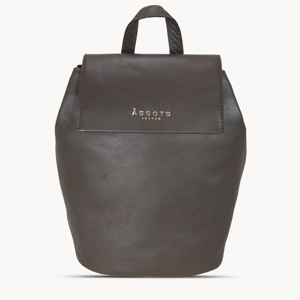 'JERMYN' Classic Mokka Brown Full Grain Leather Flap-over Backpack