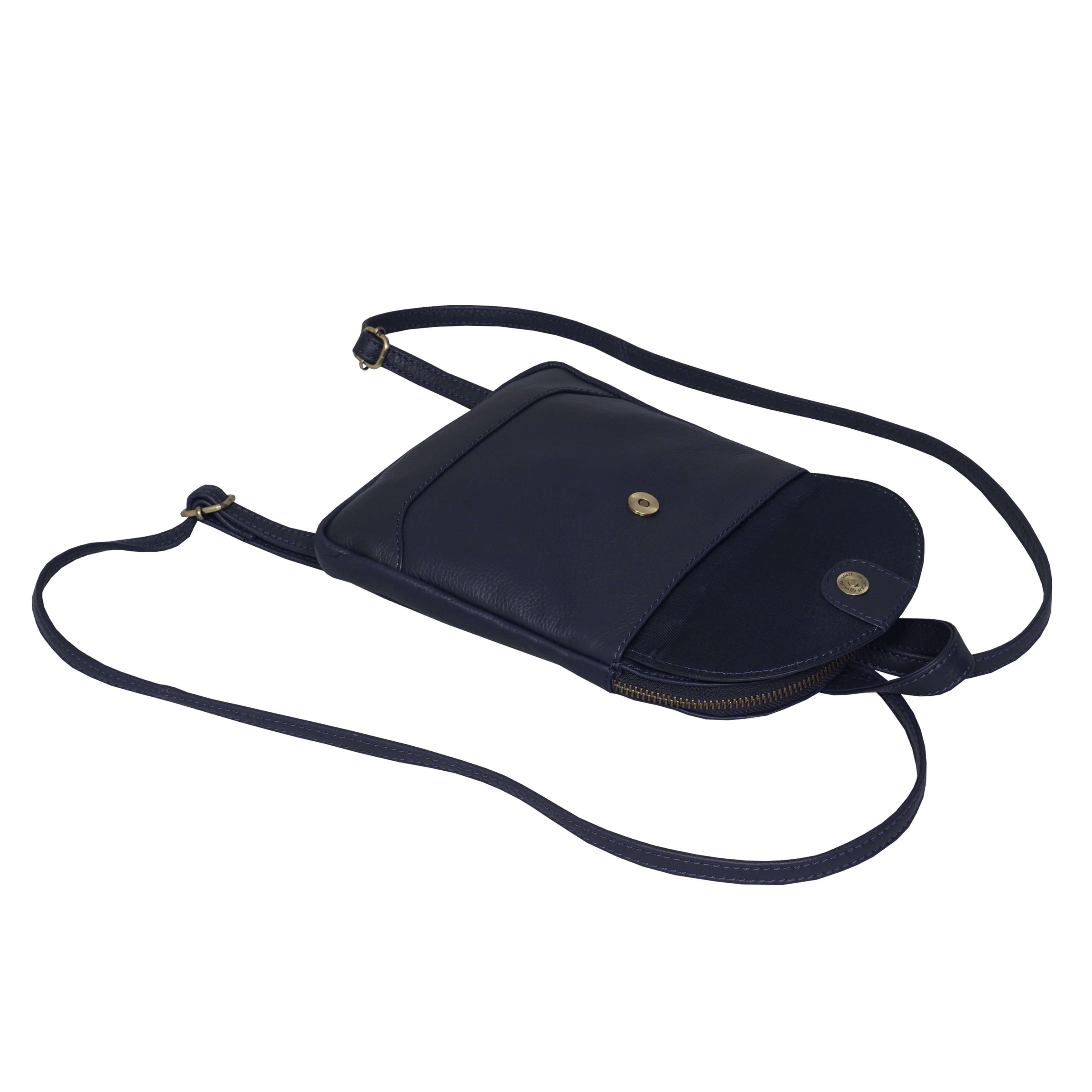 'GEORGE' Navy Mini Pebble Grain Leather Backpack