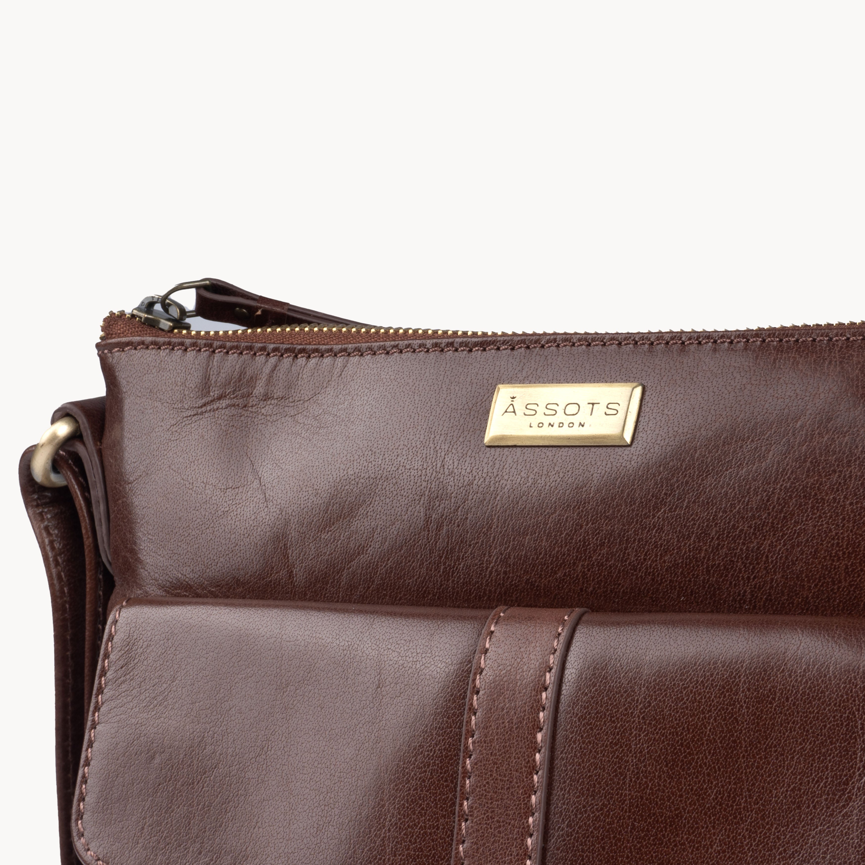 'HOXTON' Brown Vintage Leather Crossbody Shoulder Sling Bag