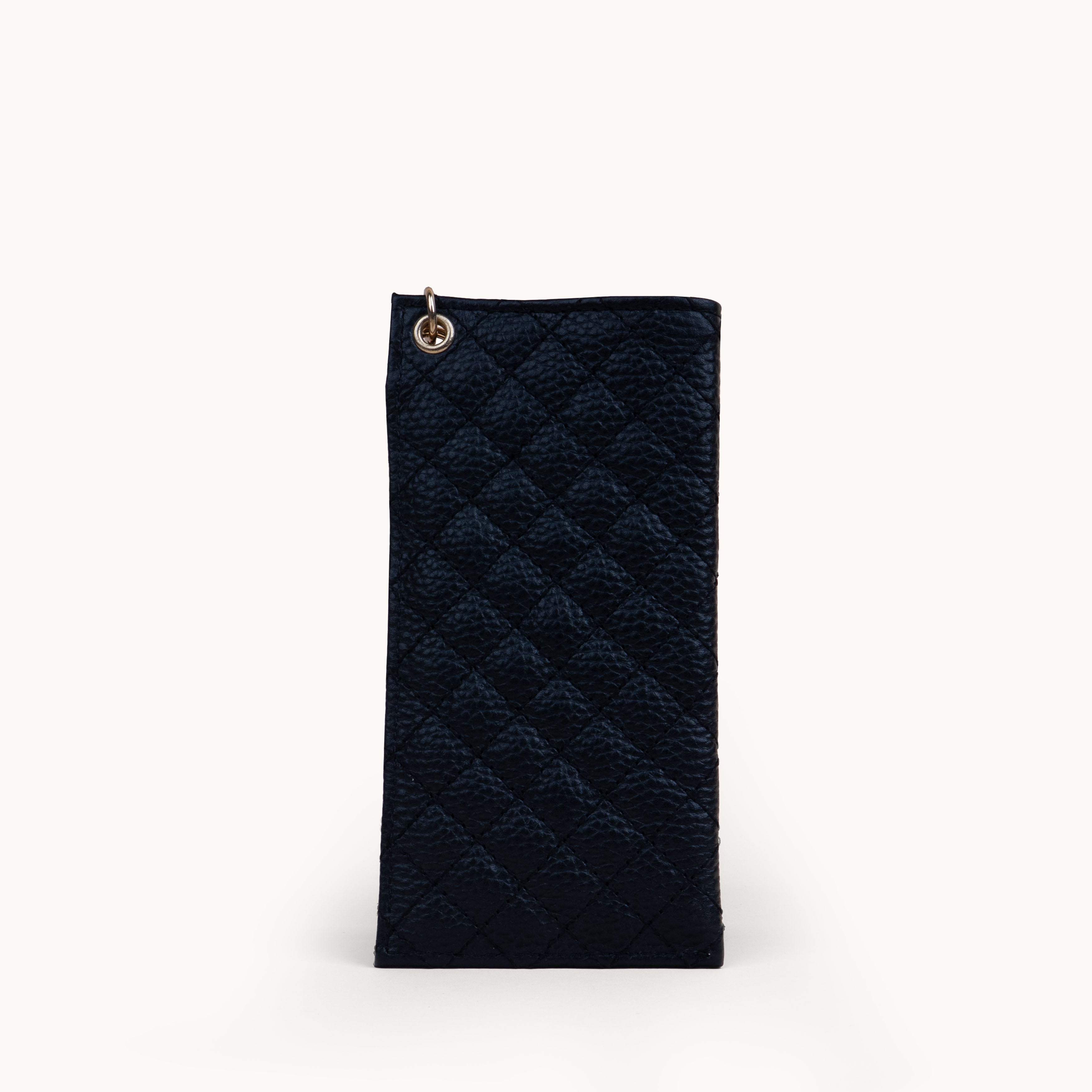 'IVY' Black Real Leather Sunglass Case
