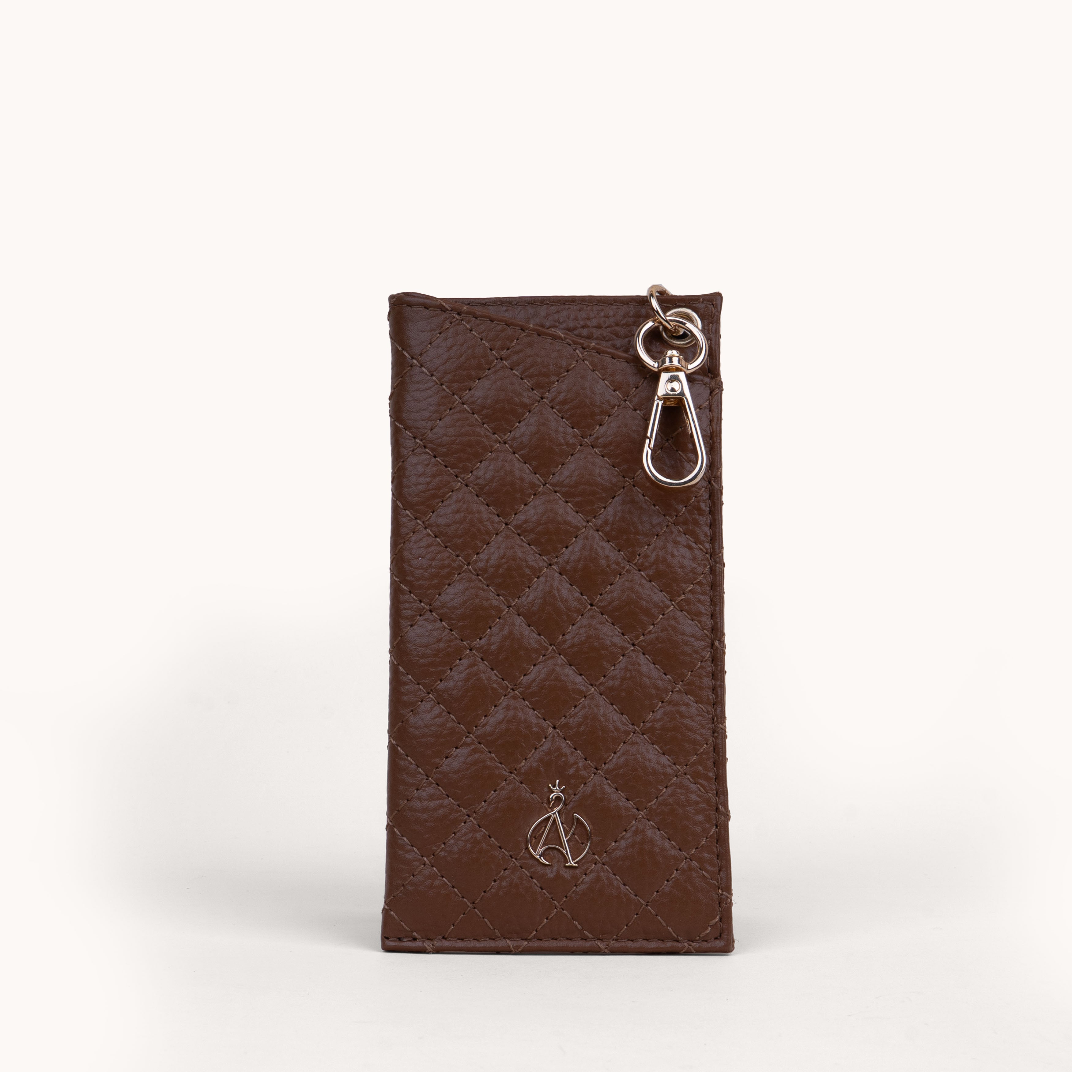 'IVY' Tan Real Leather Sunglass Case