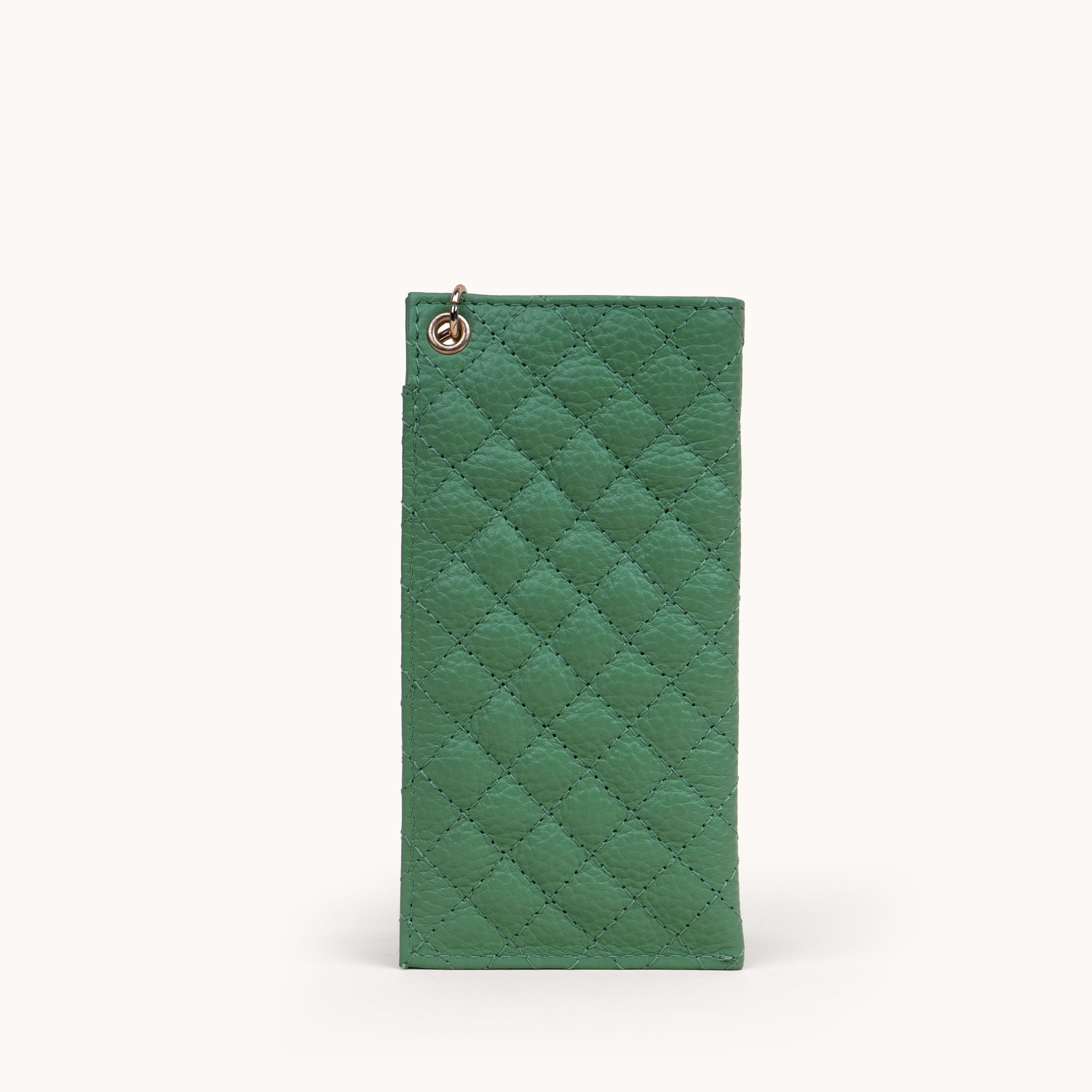 'IVY' Matcha Green Real Leather Sunglass Case