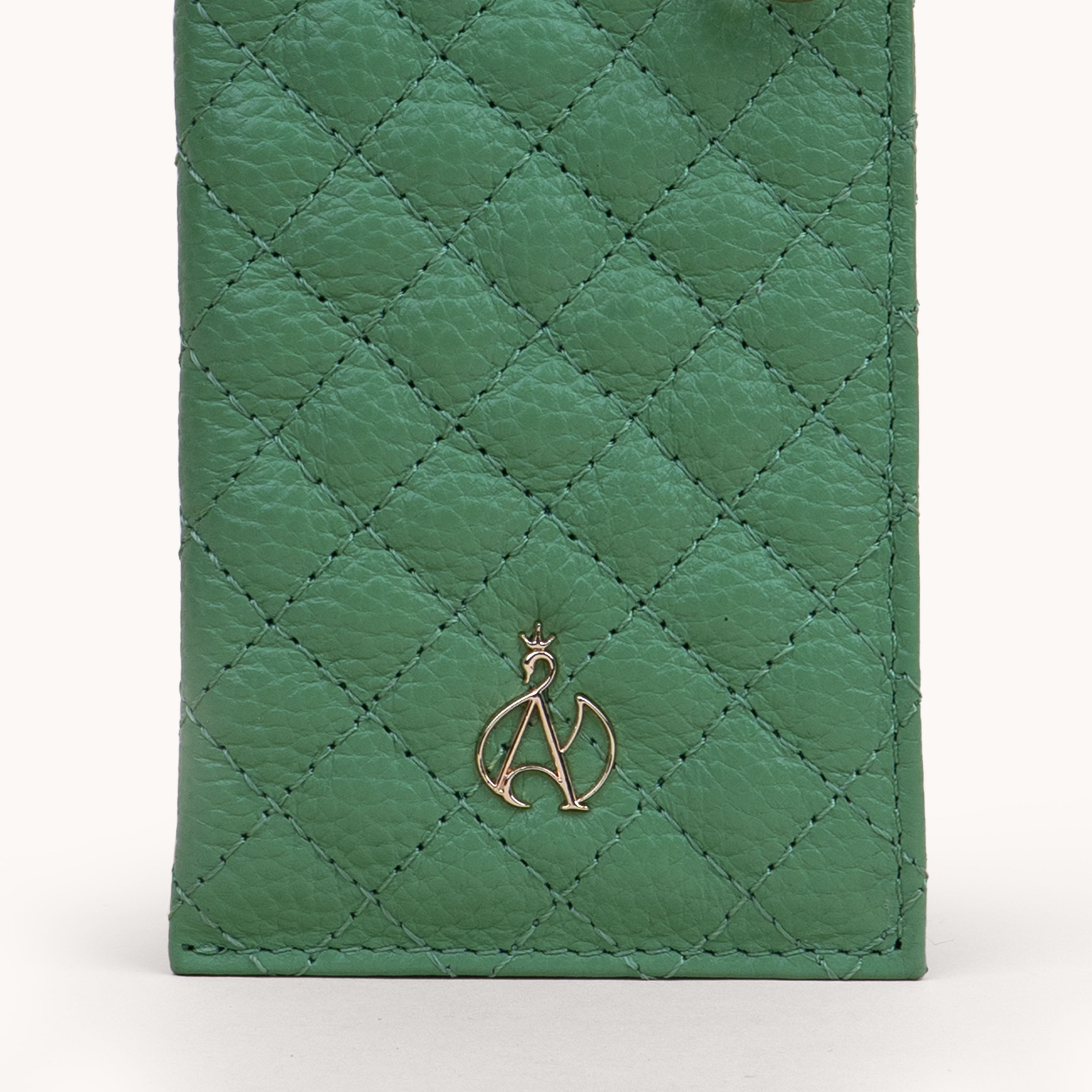 'IVY' Matcha Green Real Leather Sunglass Case