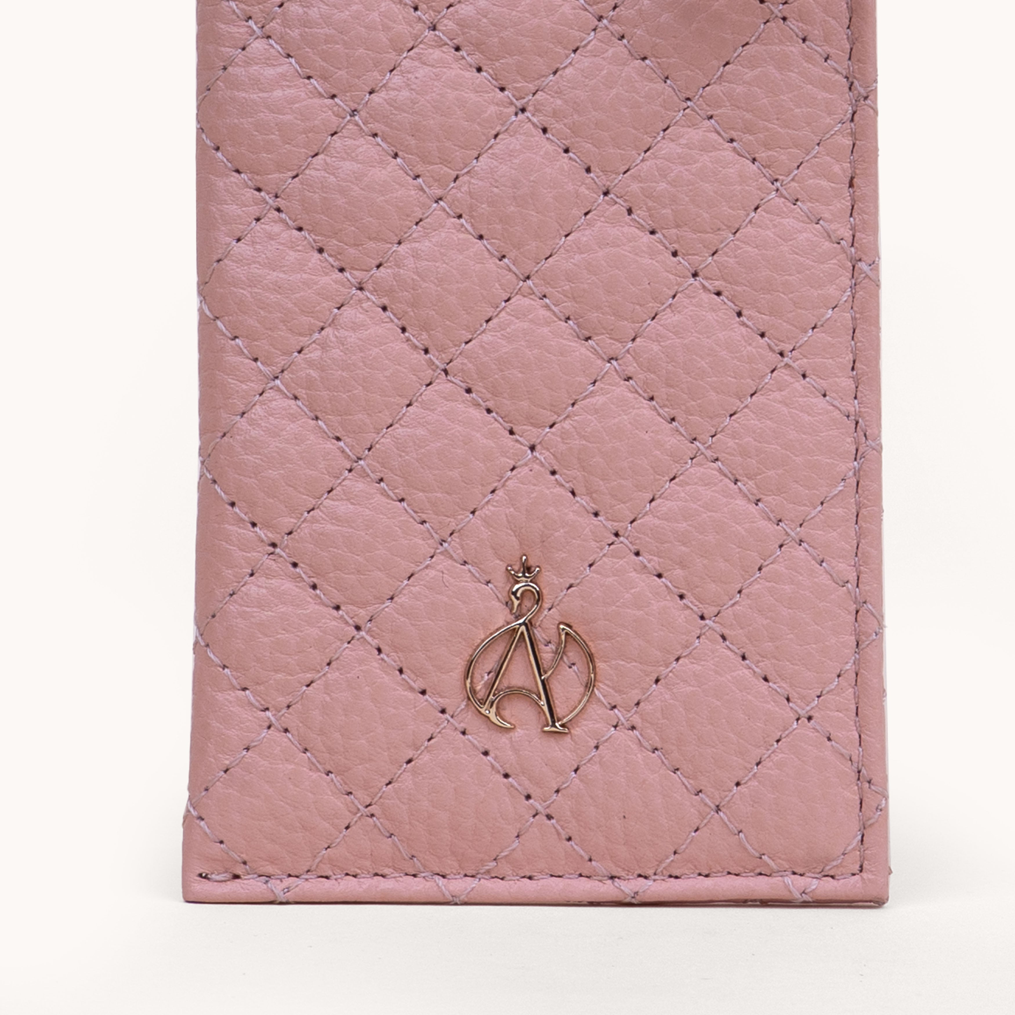 'IVY' Peach Real Leather Sunglass Case