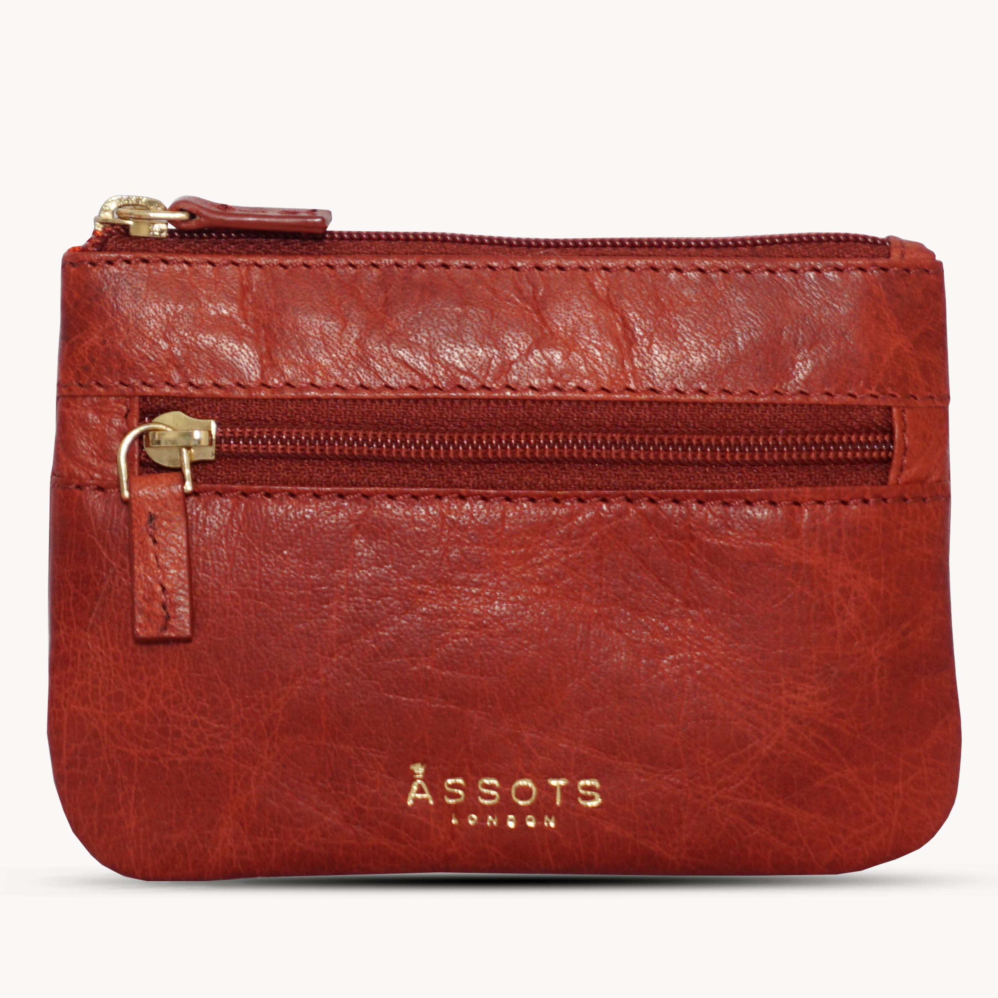 'MARY' Red Soft Small Leather Coin Purse