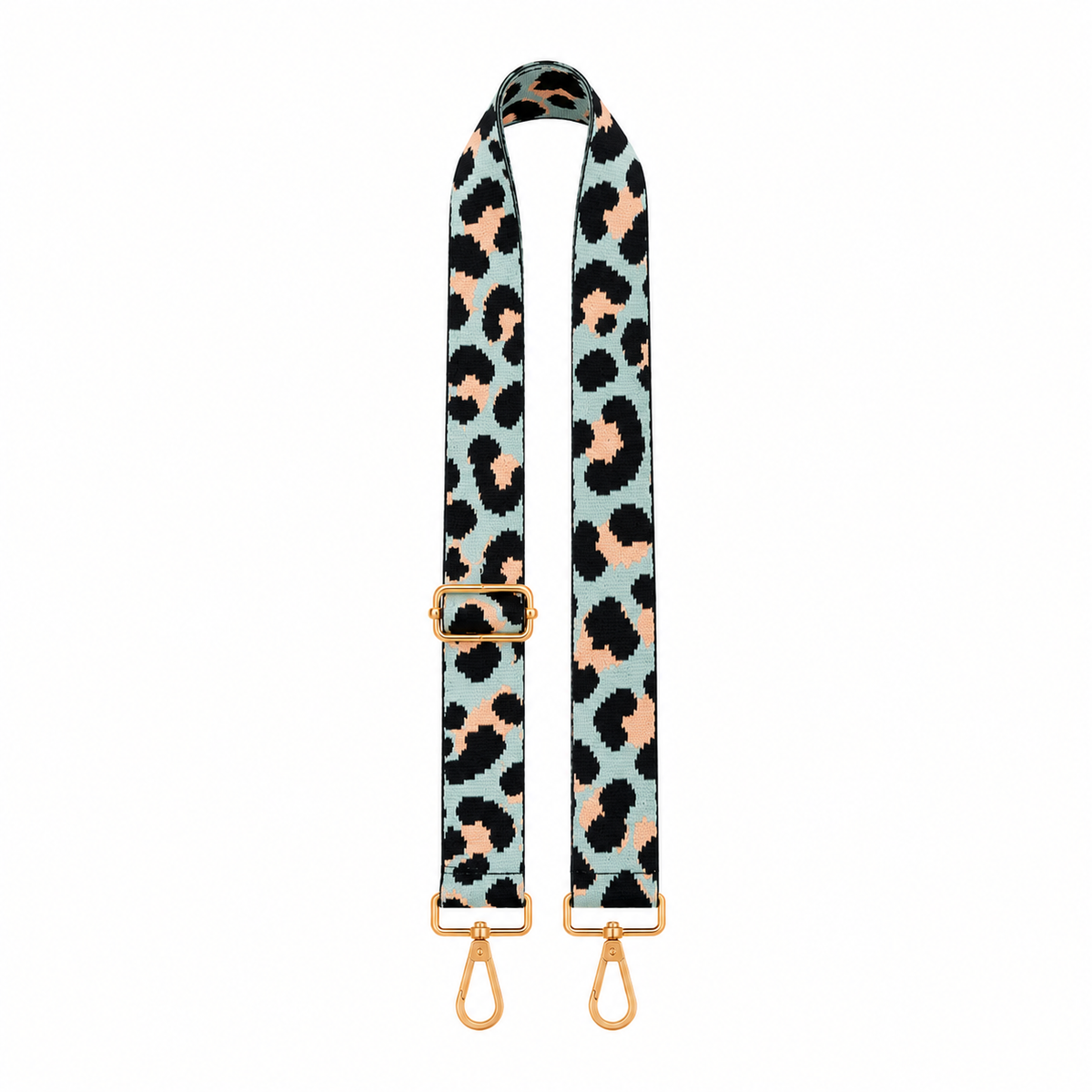 Mint Leopard Bag Strap