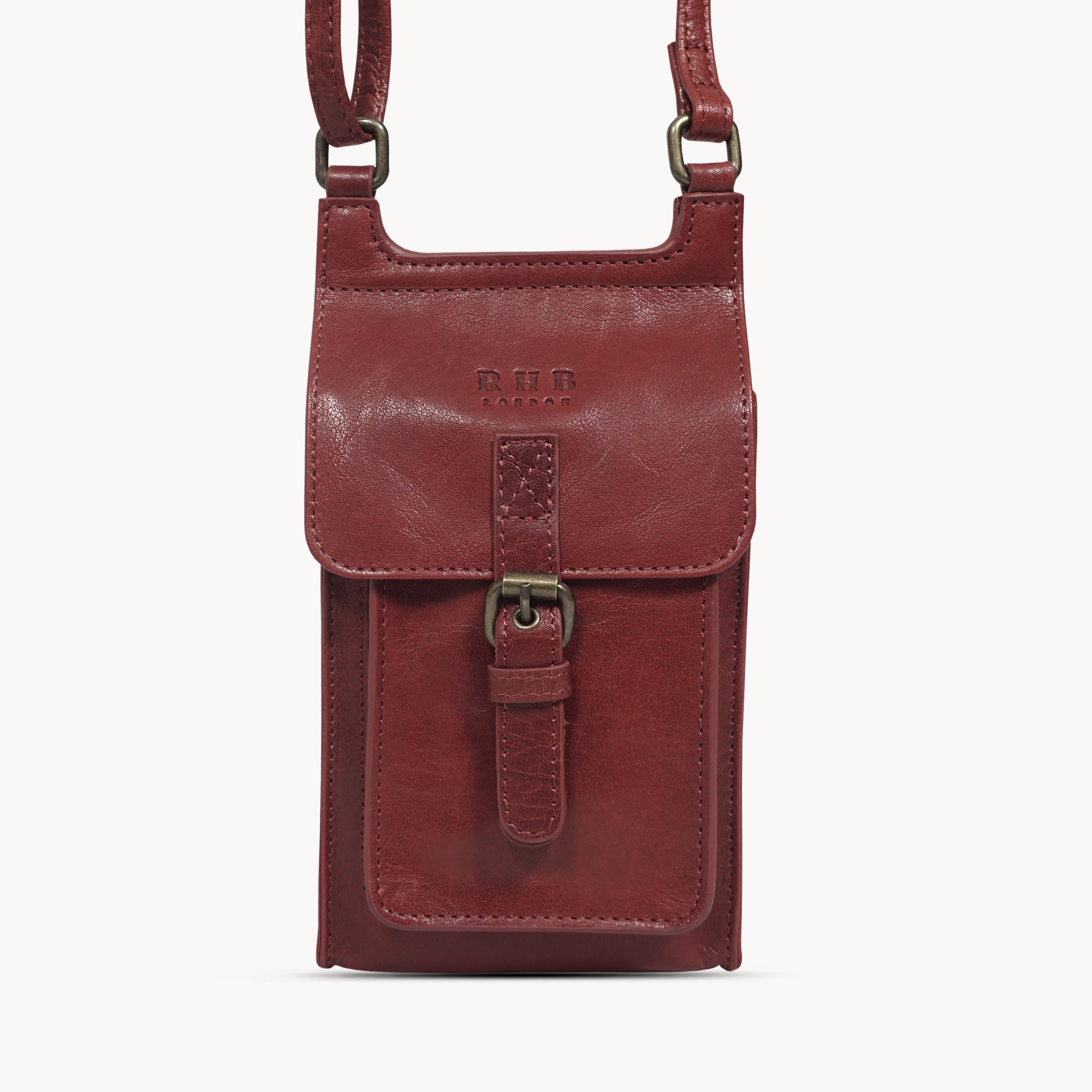 'MYLA' Chilli Pepper Real Leather Mobile Phone Crossbody Bag
