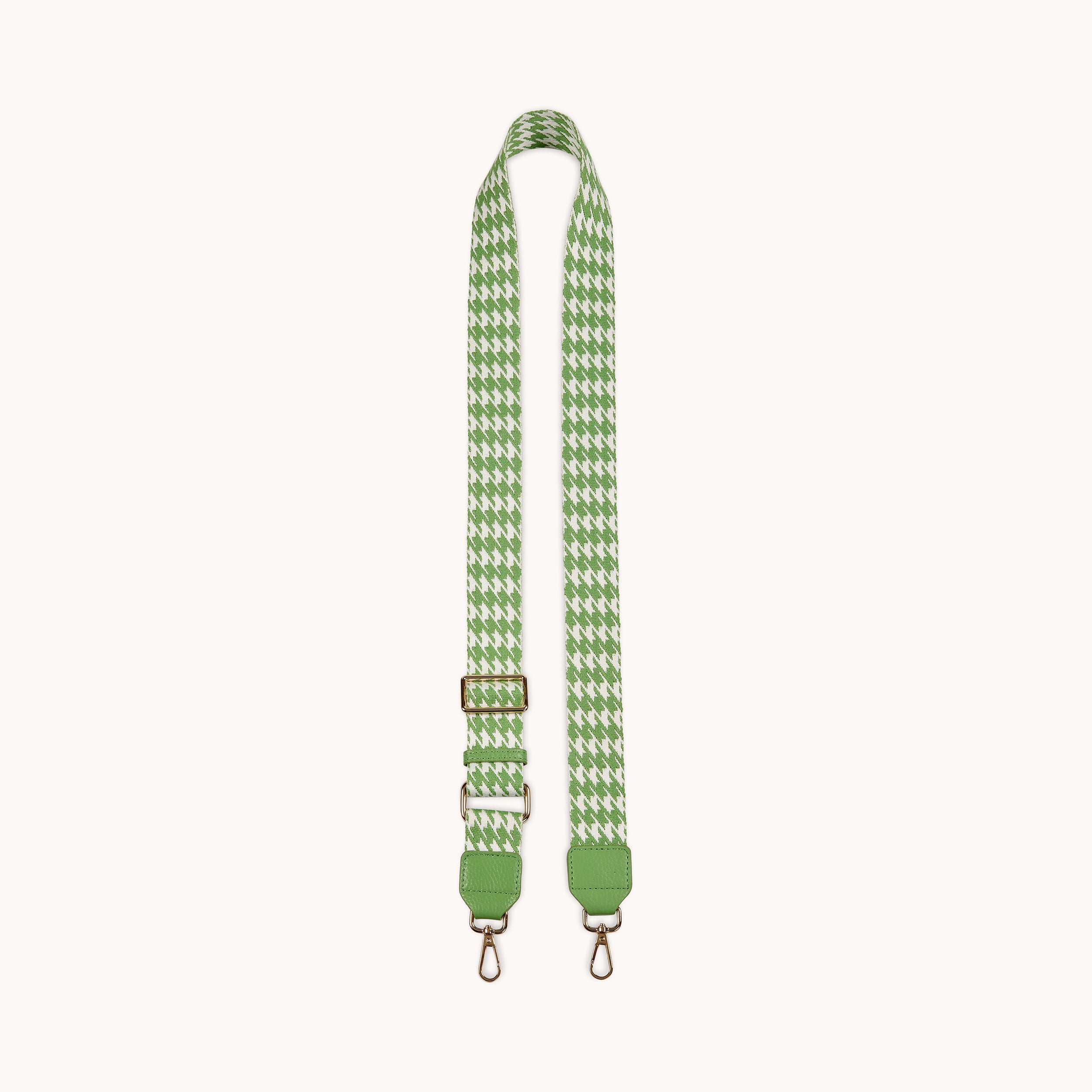 'HOUNDSTOOTH' Matcha Green Crossbody Strap
