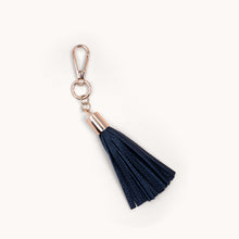 Navy Genuine Leather Tassel