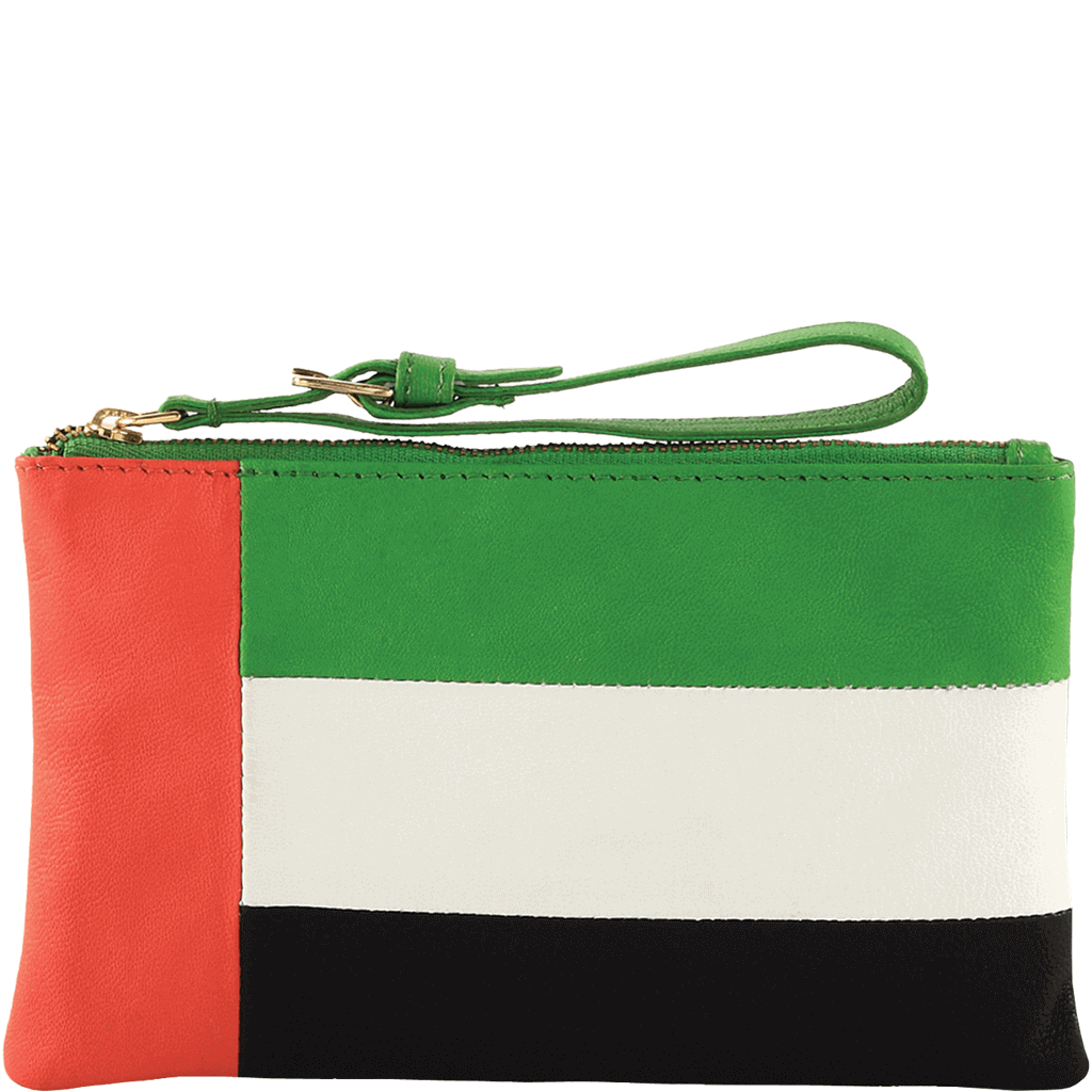 'ARABIAN' Country Flag Designer Leather Wristlet
