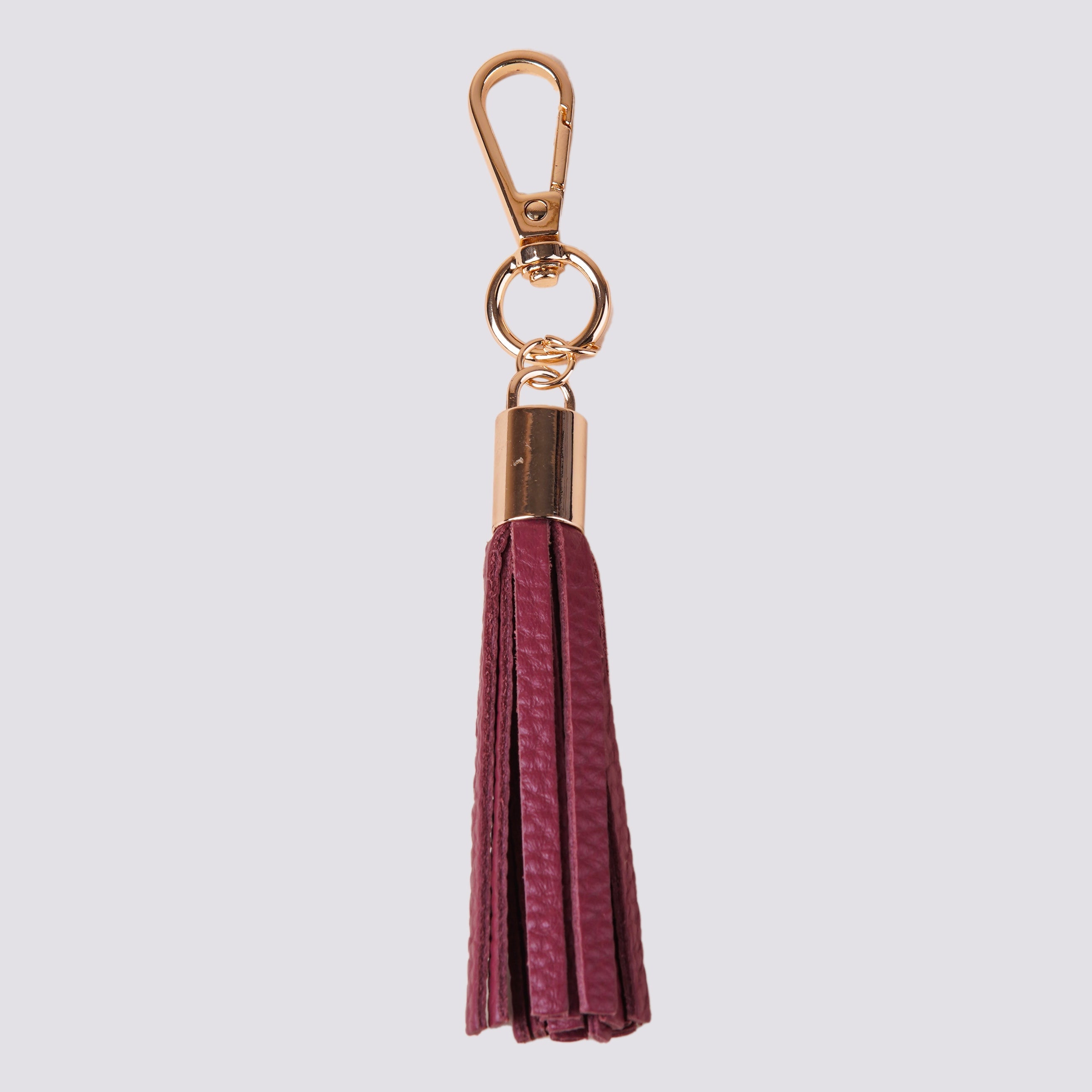 The Pink Genuine Leather Gold Tassel
