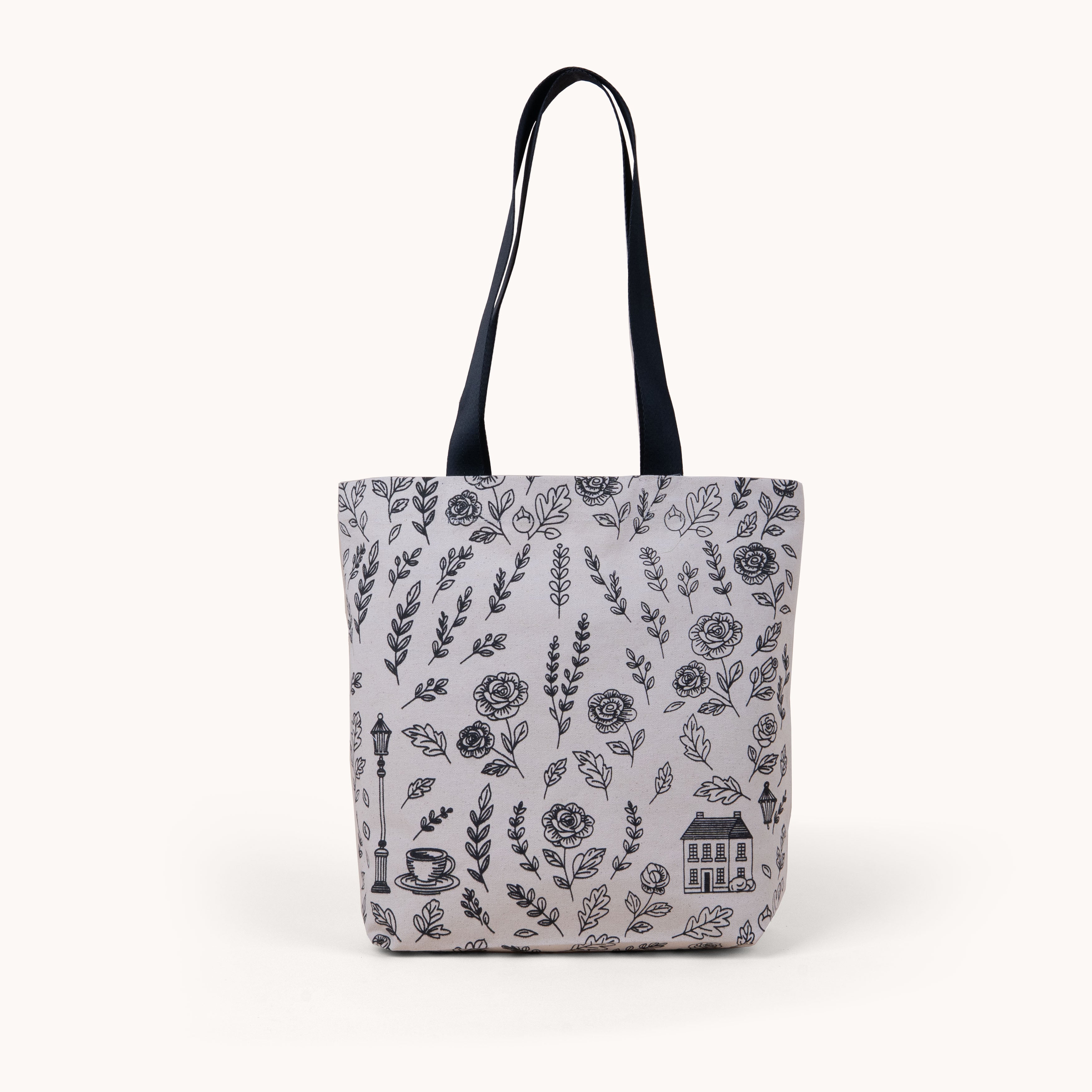 'RICHMOND' Black Canvas Shopper