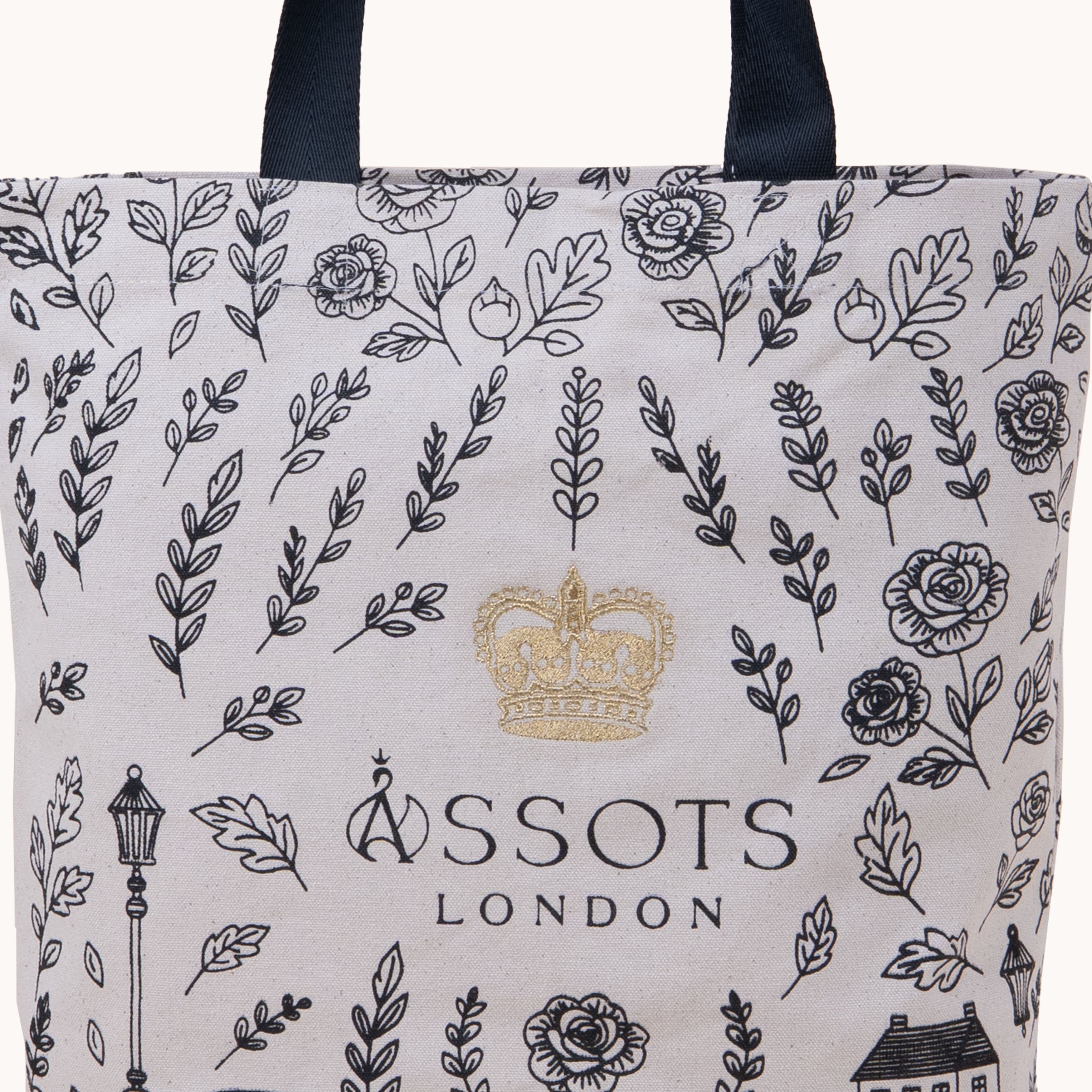 'RICHMOND' Black Canvas Shopper