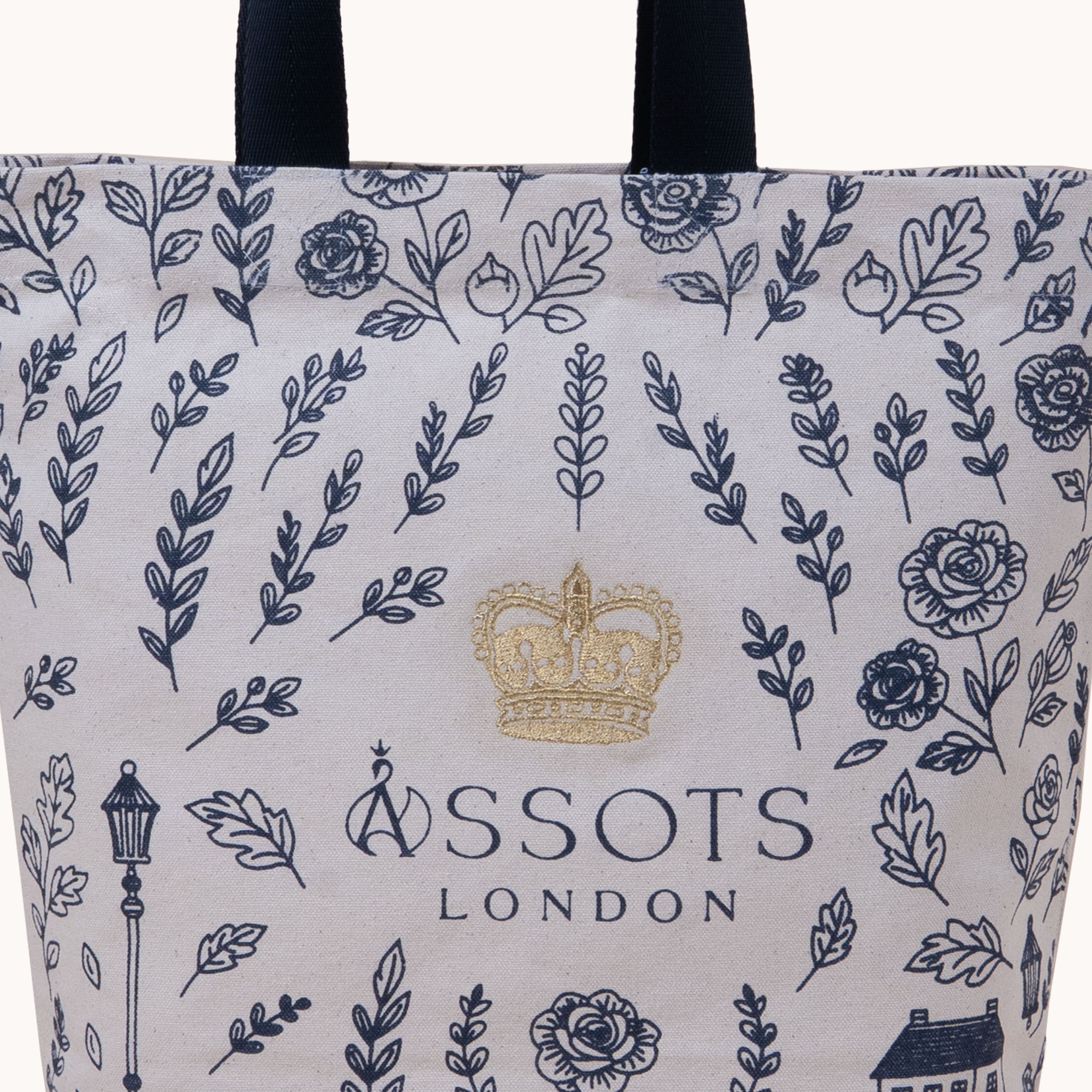 'RICHMOND' Navy Canvas Shopper